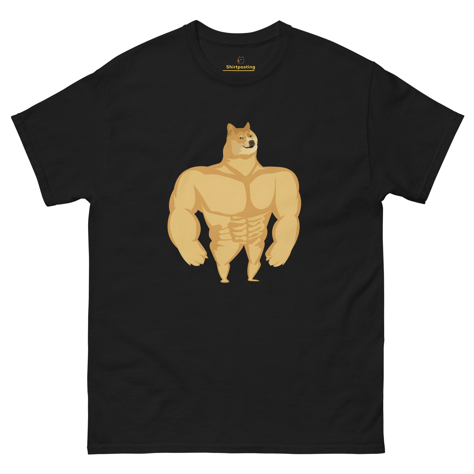 Doge Classic T-Shirt Meme - Black | Shirtposting
