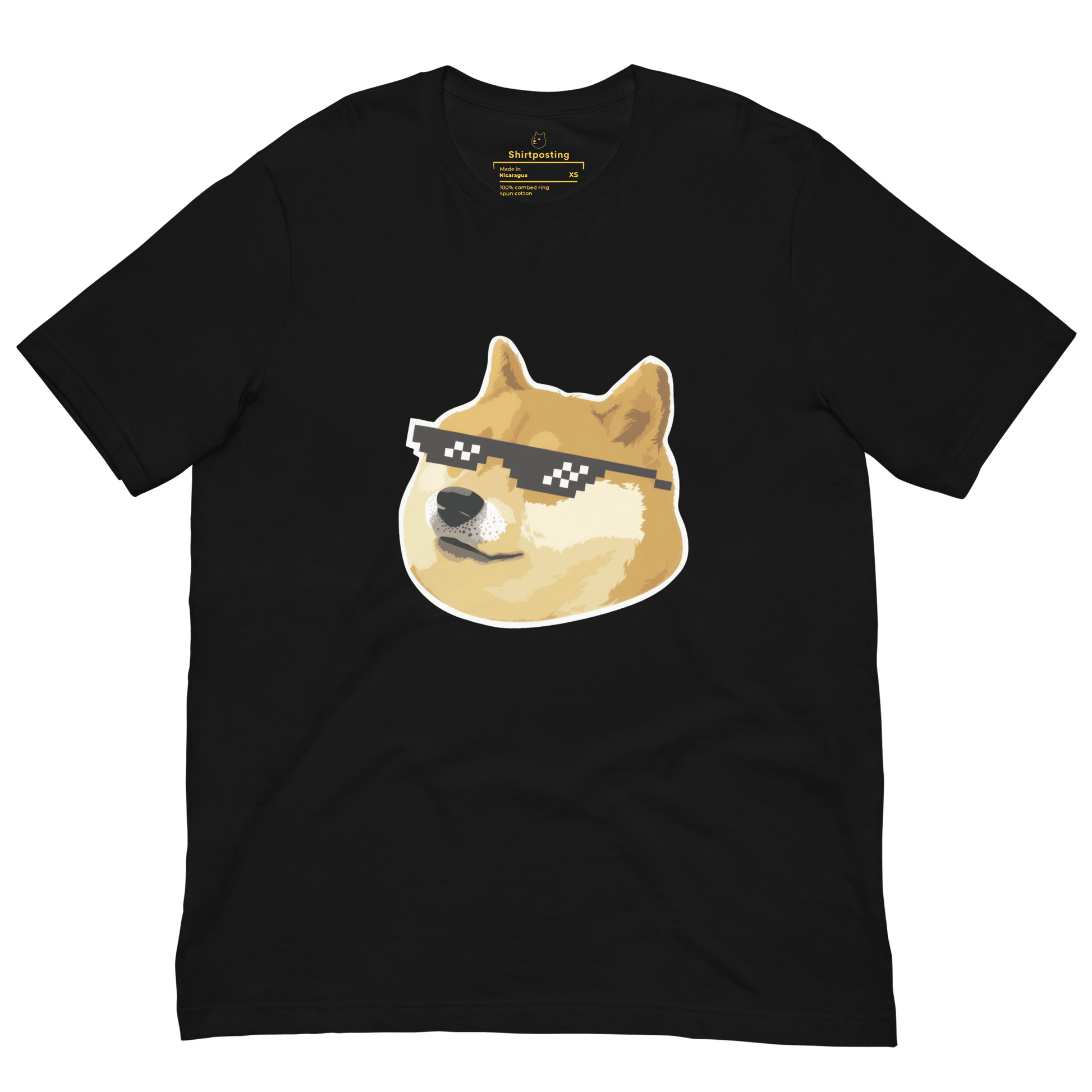 Doge Classic T-Shirt Meme - Black | Shirtposting