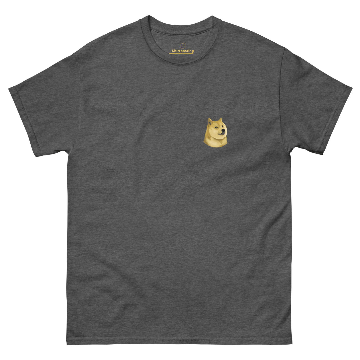 Doge Classic T-Shirt Meme - Dark Heather | Shirtposting