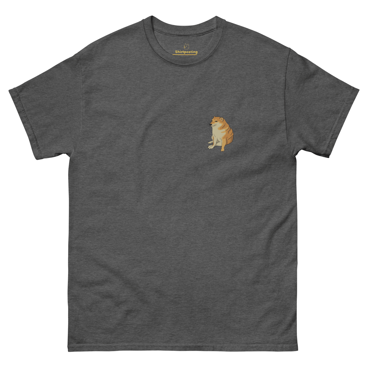 Doge Classic T-Shirt Meme - Dark Heather | Shirtposting