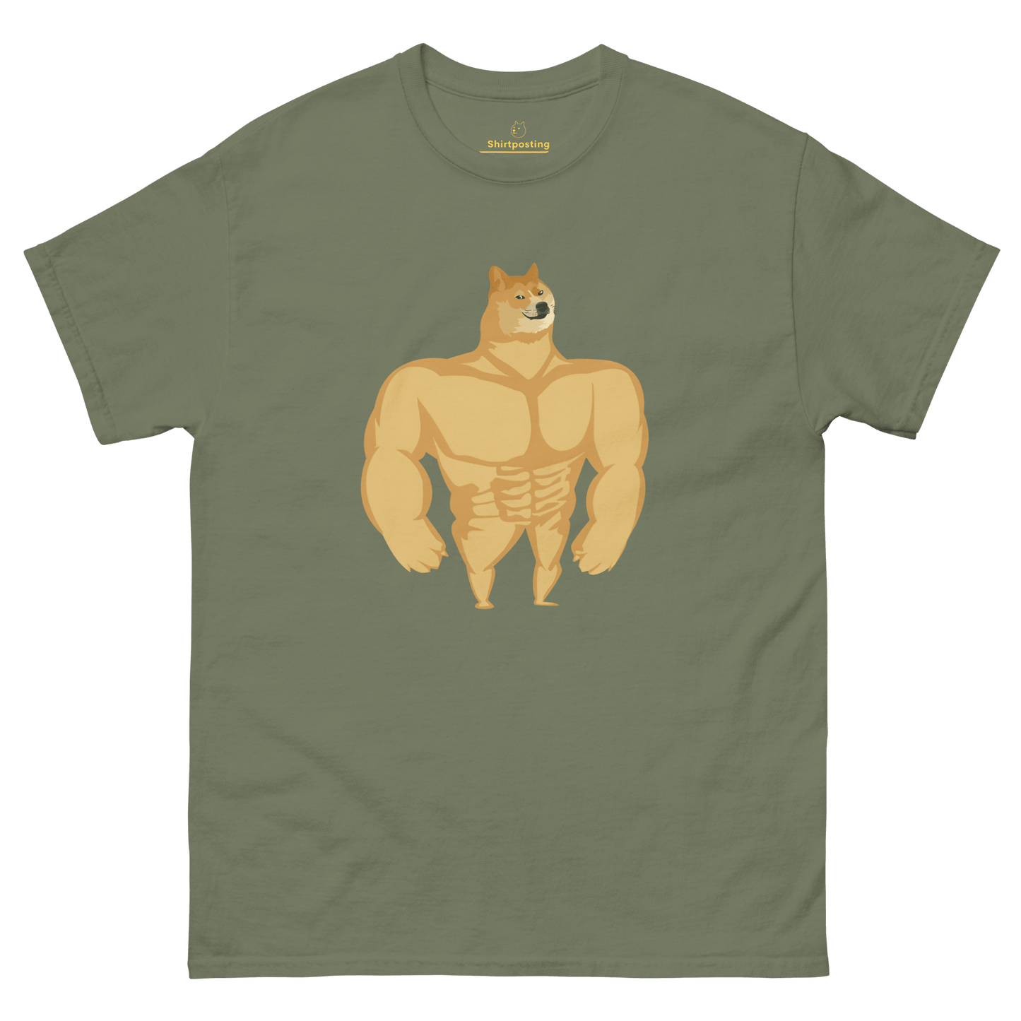Doge Classic T-Shirt Meme - Military Green | Shirtposting