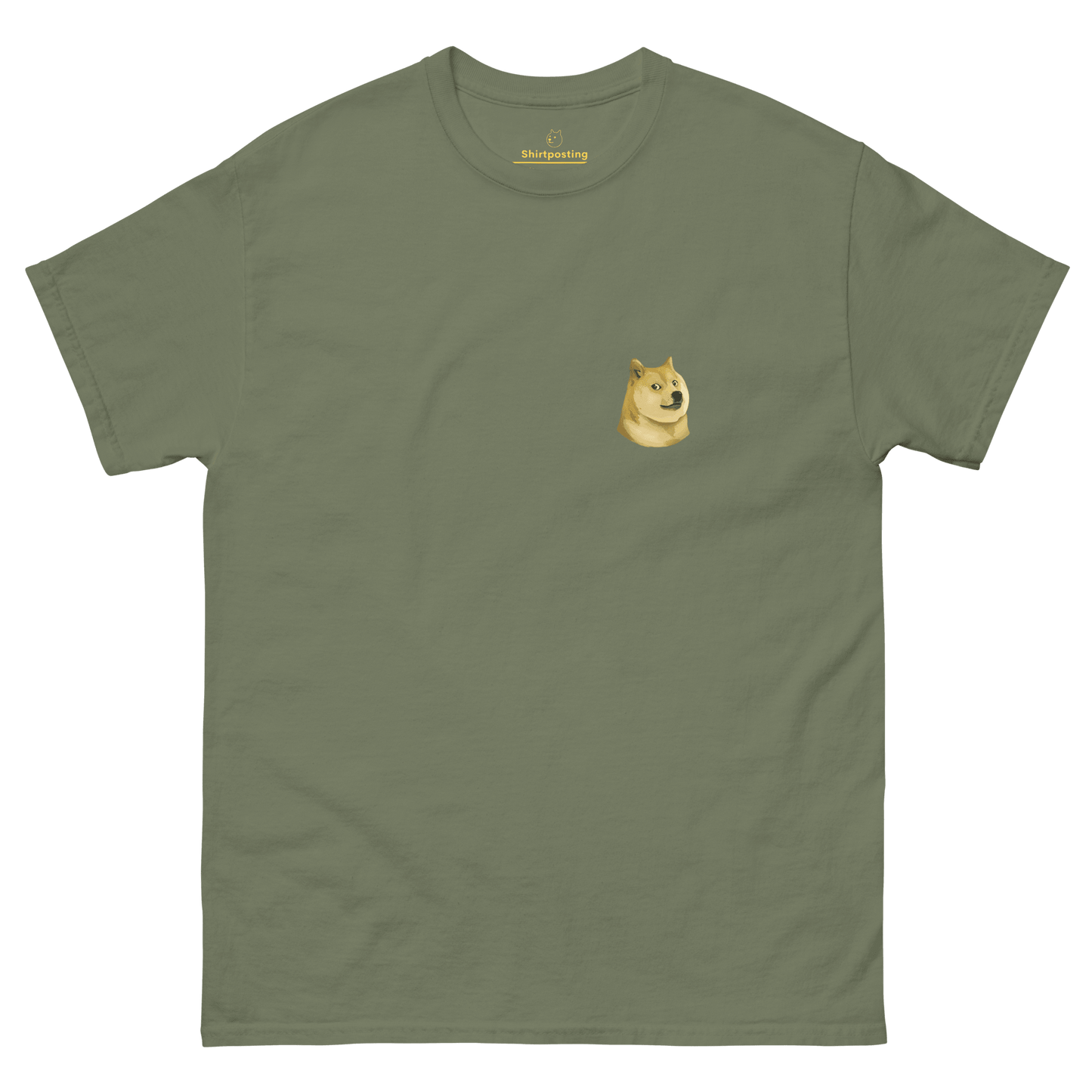 Doge Classic T-Shirt Meme - Military Green | Shirtposting