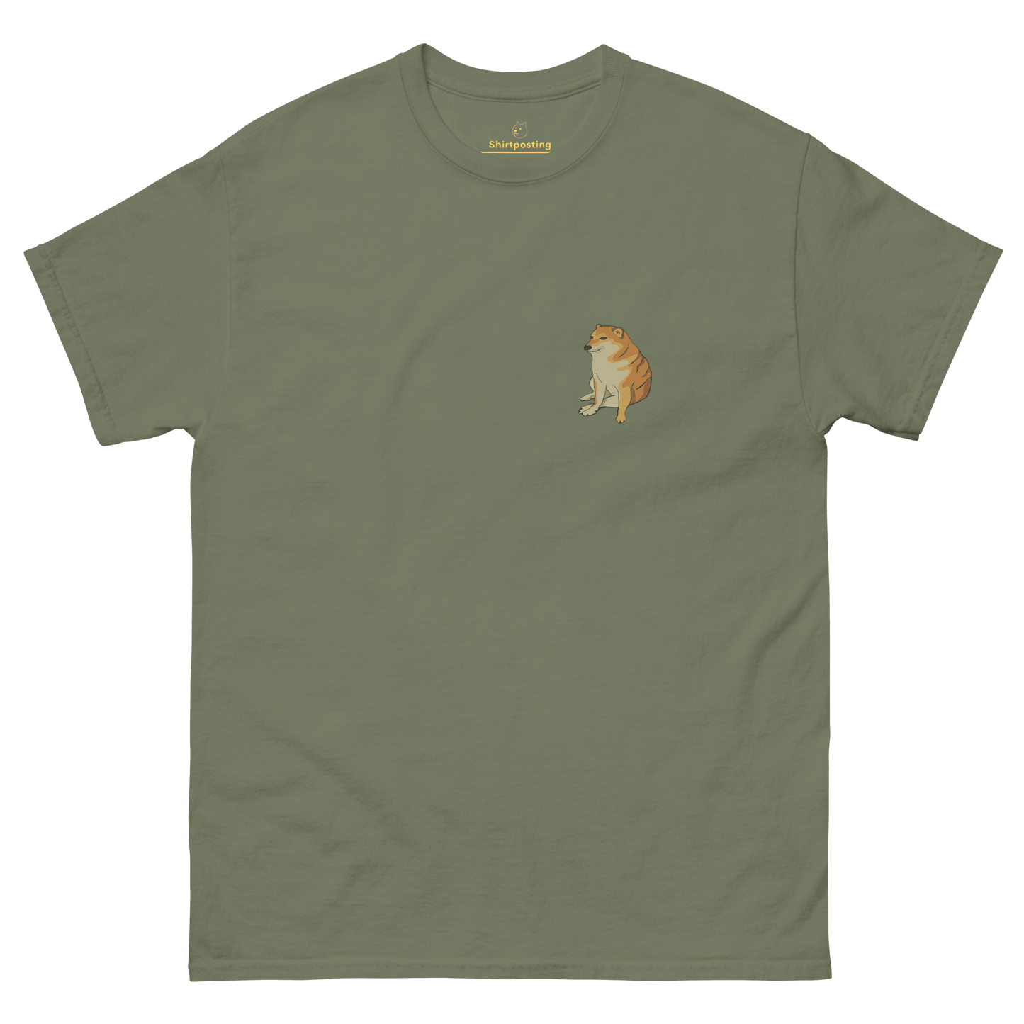 Doge Classic T-Shirt Meme - Military Green | Shirtposting