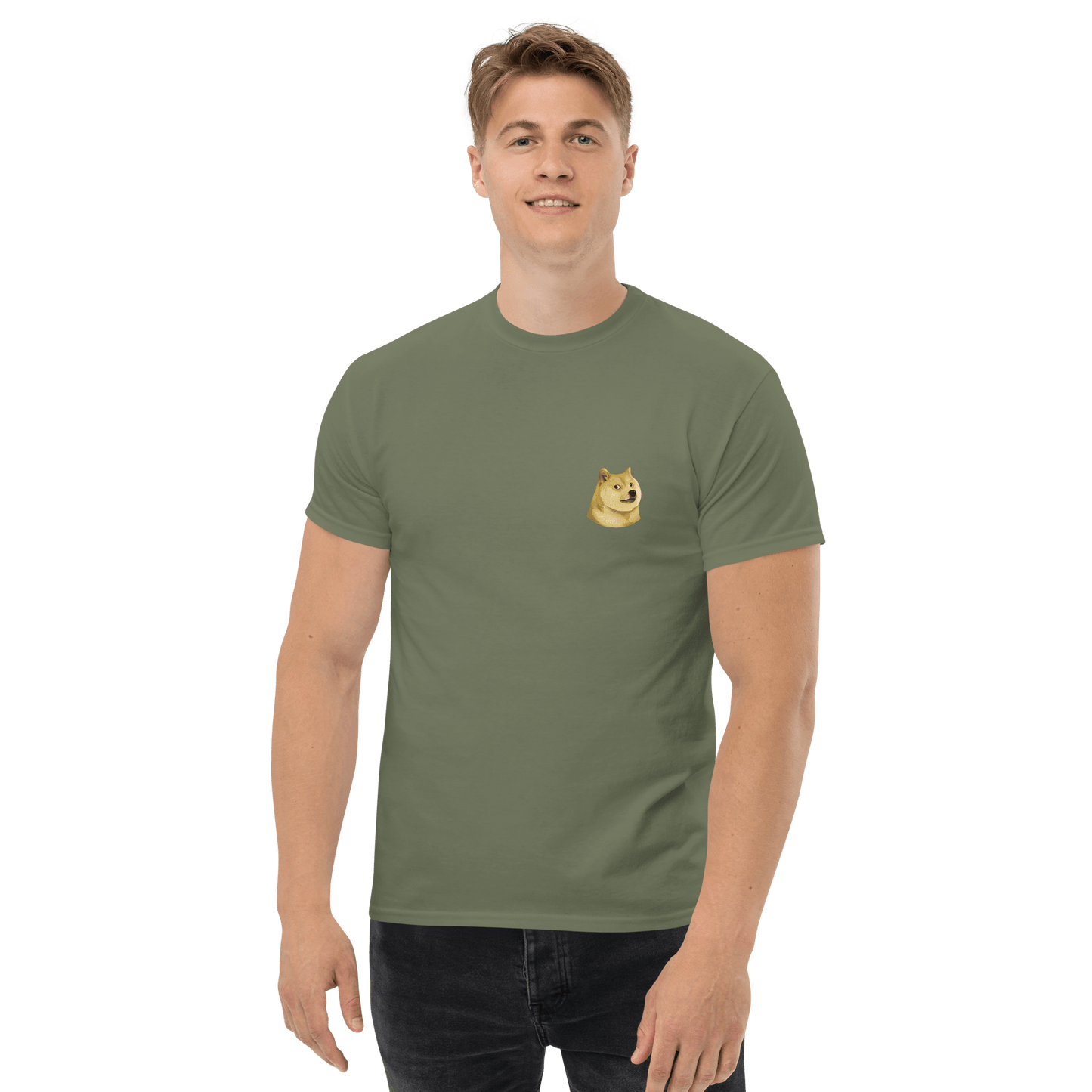 Doge Classic T-Shirt Meme - Military Green | Shirtposting