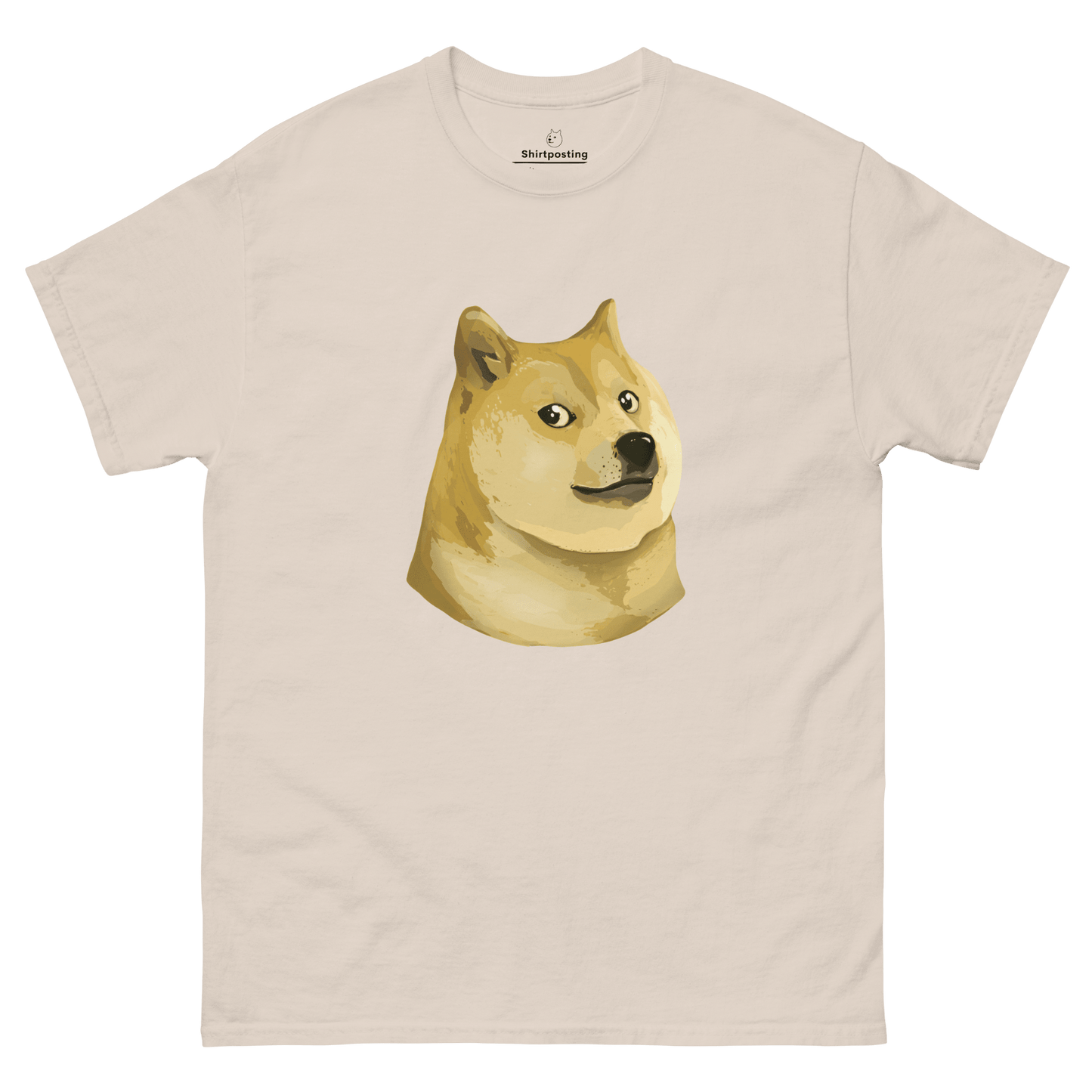 Doge Classic T-Shirt Meme - Natural | Shirtposting