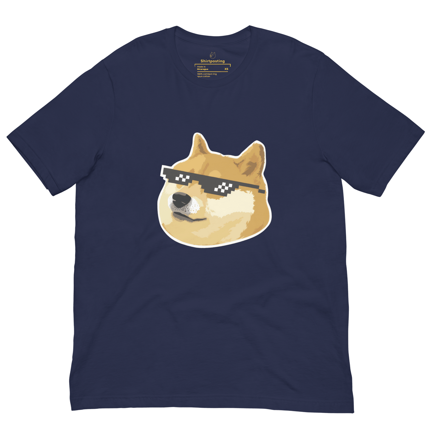 Doge Classic T-Shirt Meme - Navy | Shirtposting