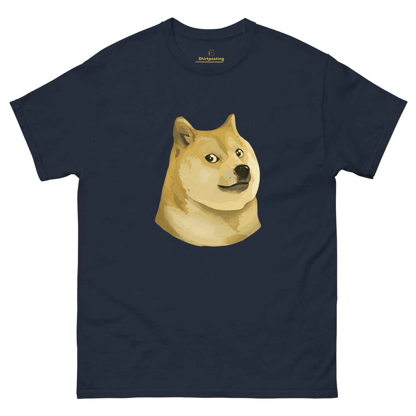 Doge Classic T-Shirt Meme - Navy | Shirtposting