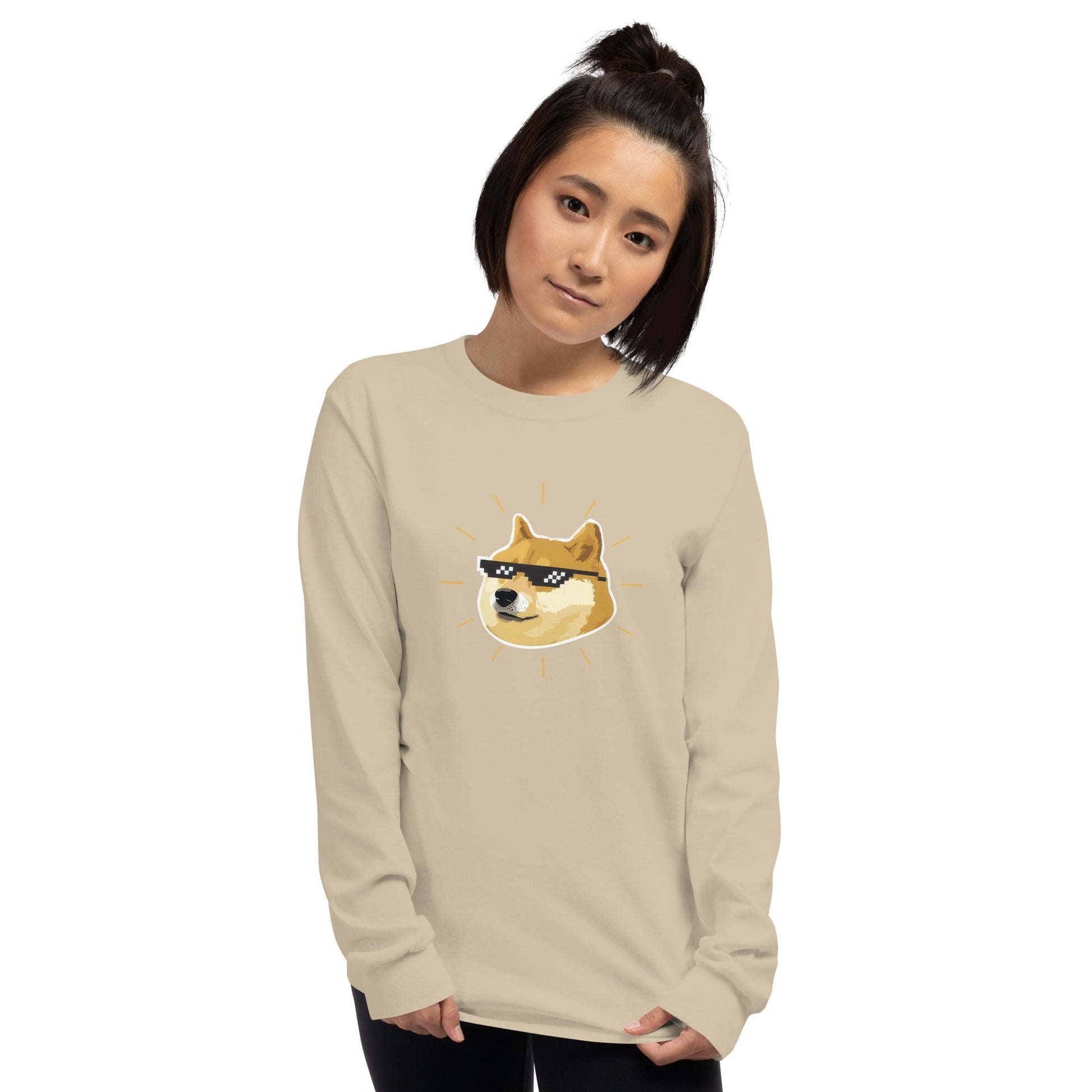 Doge Long Sleeve T-Shirt Meme - Ash | Shirtposting