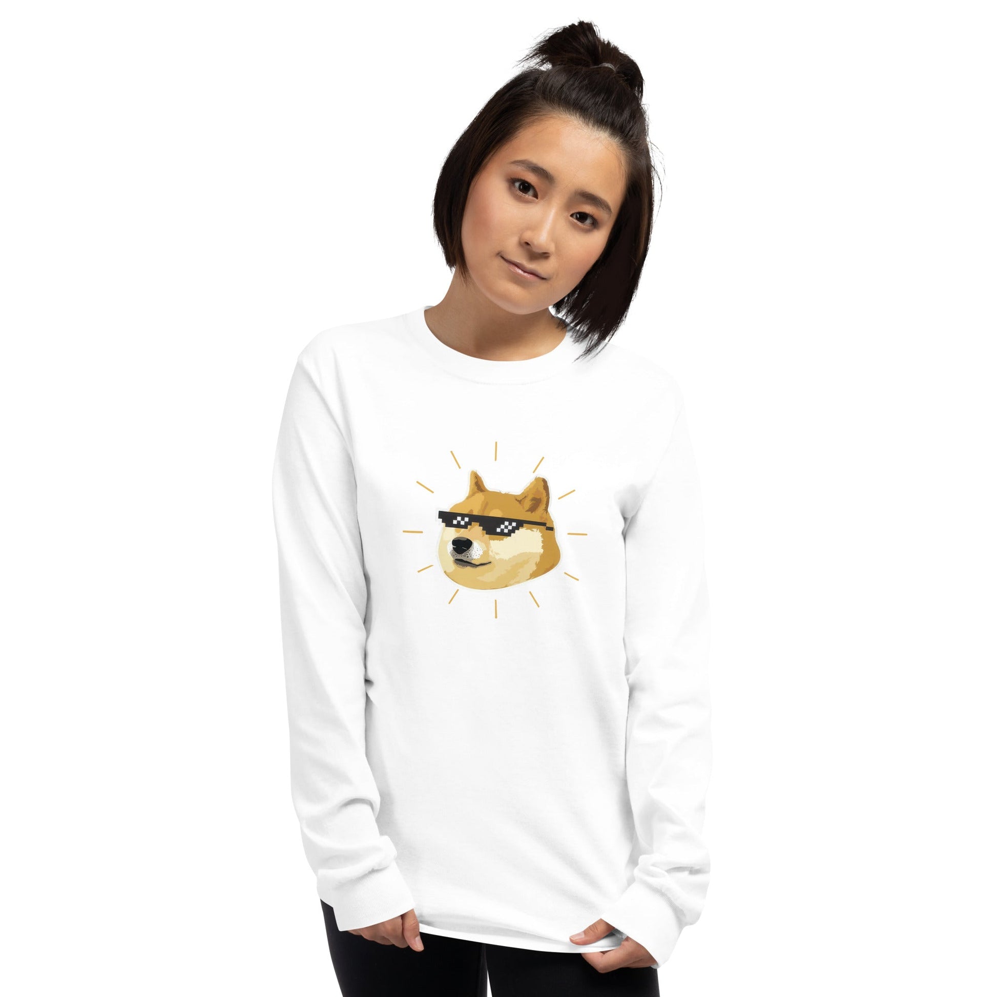Doge Long Sleeve T-Shirt Meme - Ash | Shirtposting
