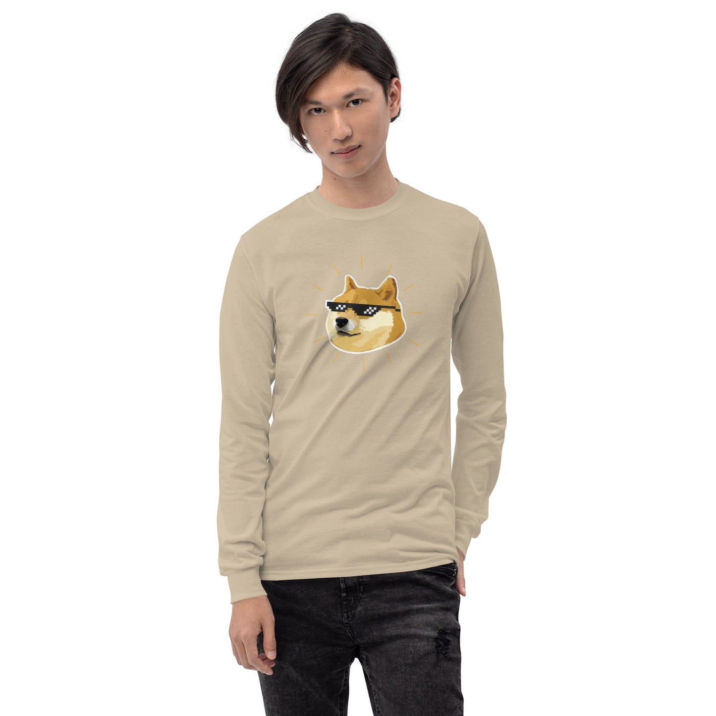 Doge Long Sleeve T-Shirt Meme - Ash | Shirtposting