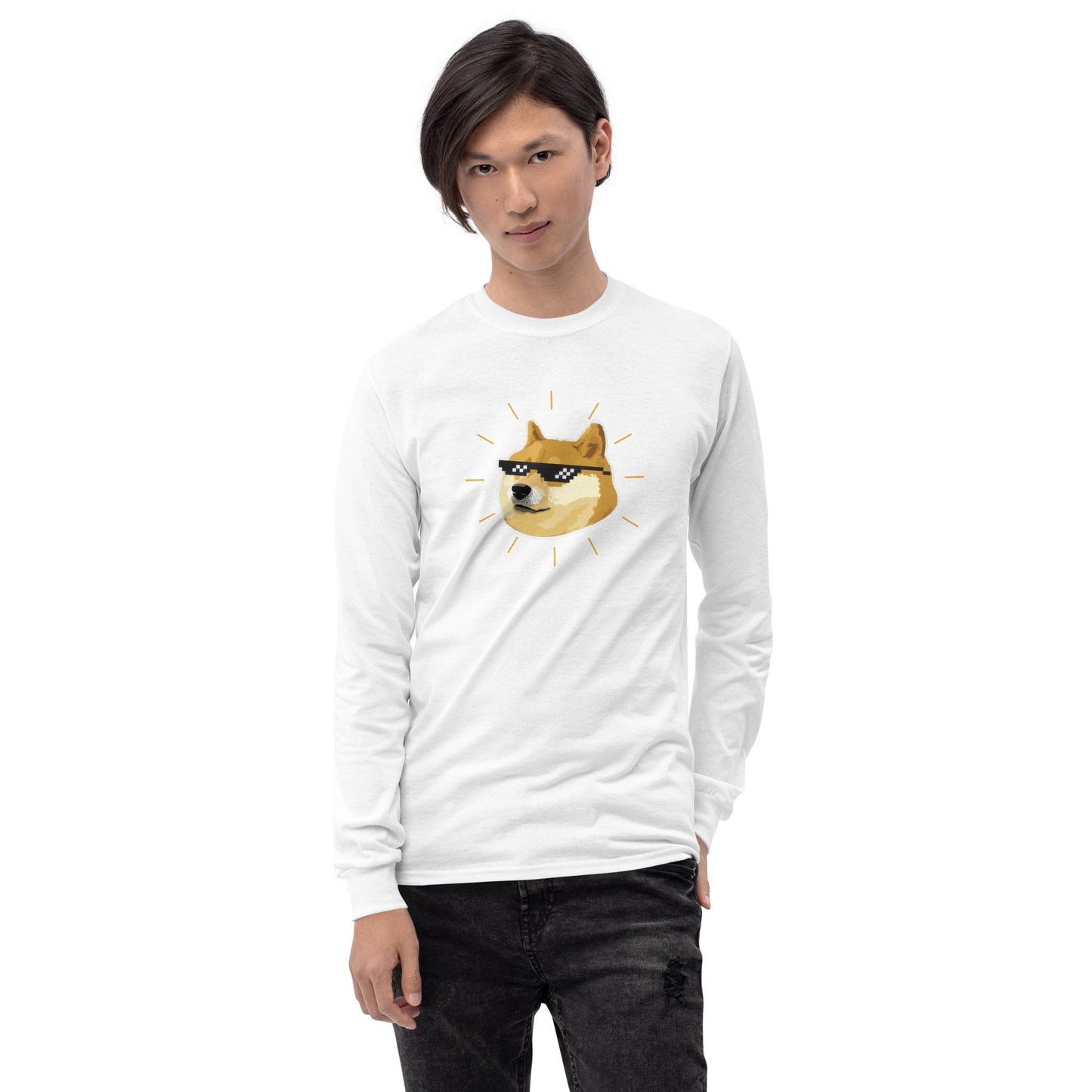 Doge Long Sleeve T-Shirt Meme - Ash | Shirtposting