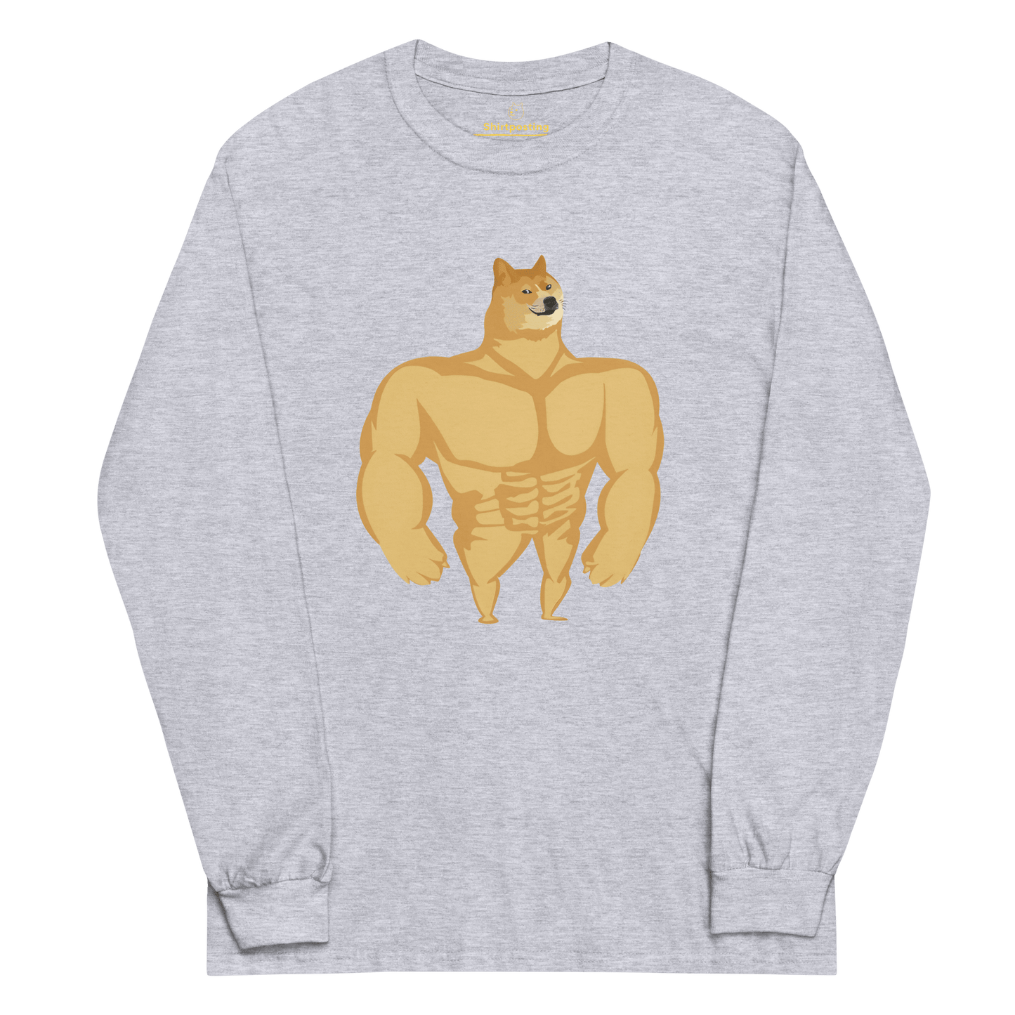 Doge Long Sleeve T-Shirt Meme - Sport Grey | Shirtposting