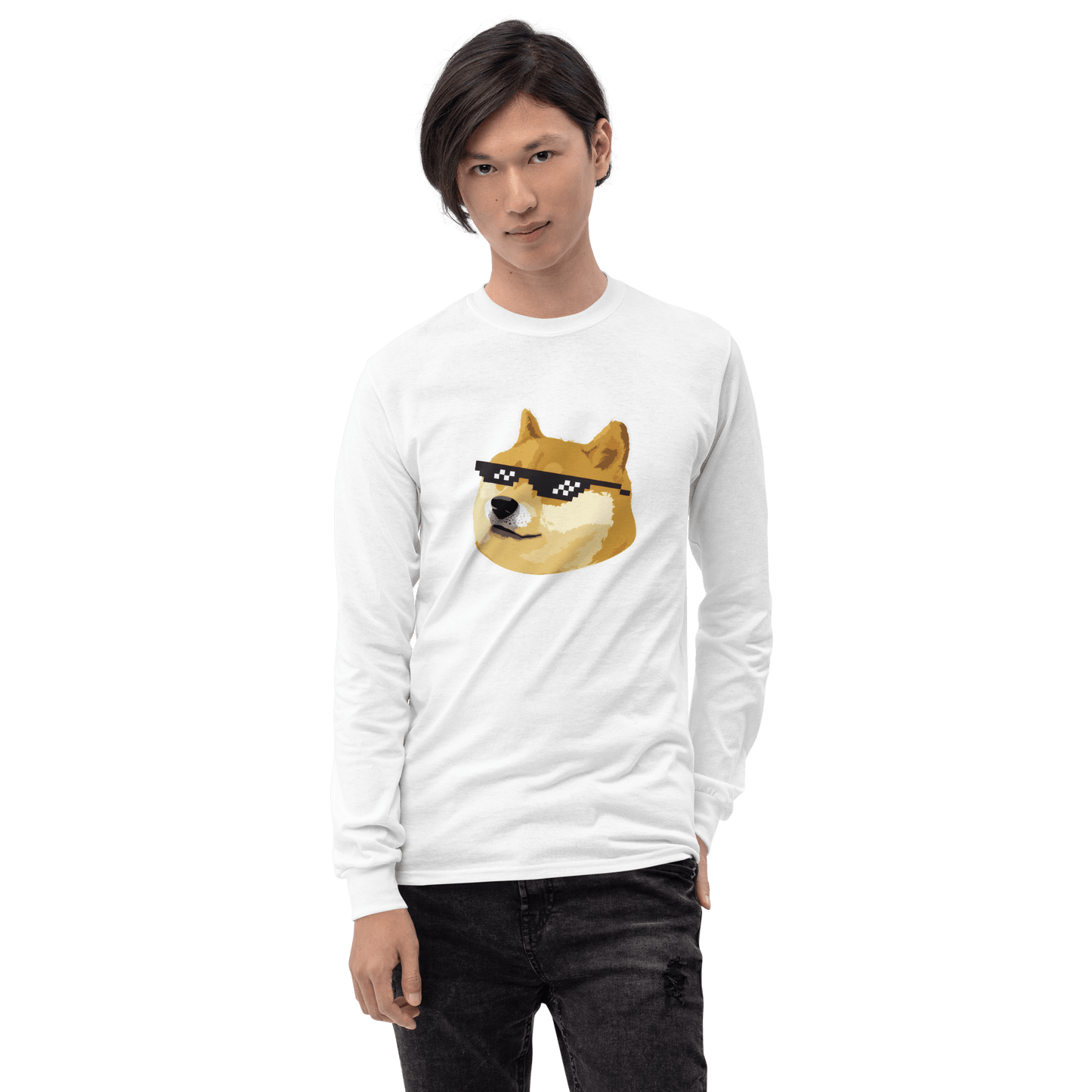Doge Long Sleeve T-Shirt Meme - Sport Grey | Shirtposting