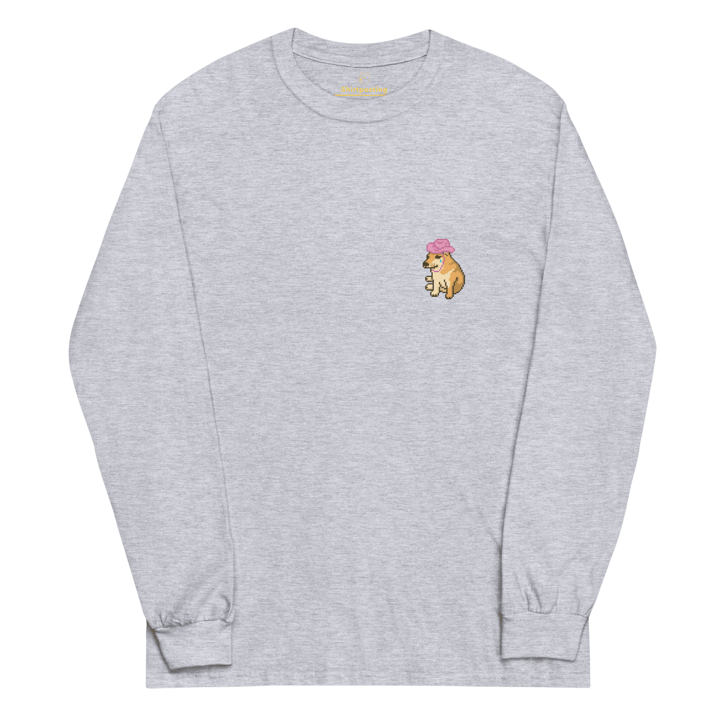 Doge Long Sleeve T-Shirt Meme - Sport Grey | Shirtposting