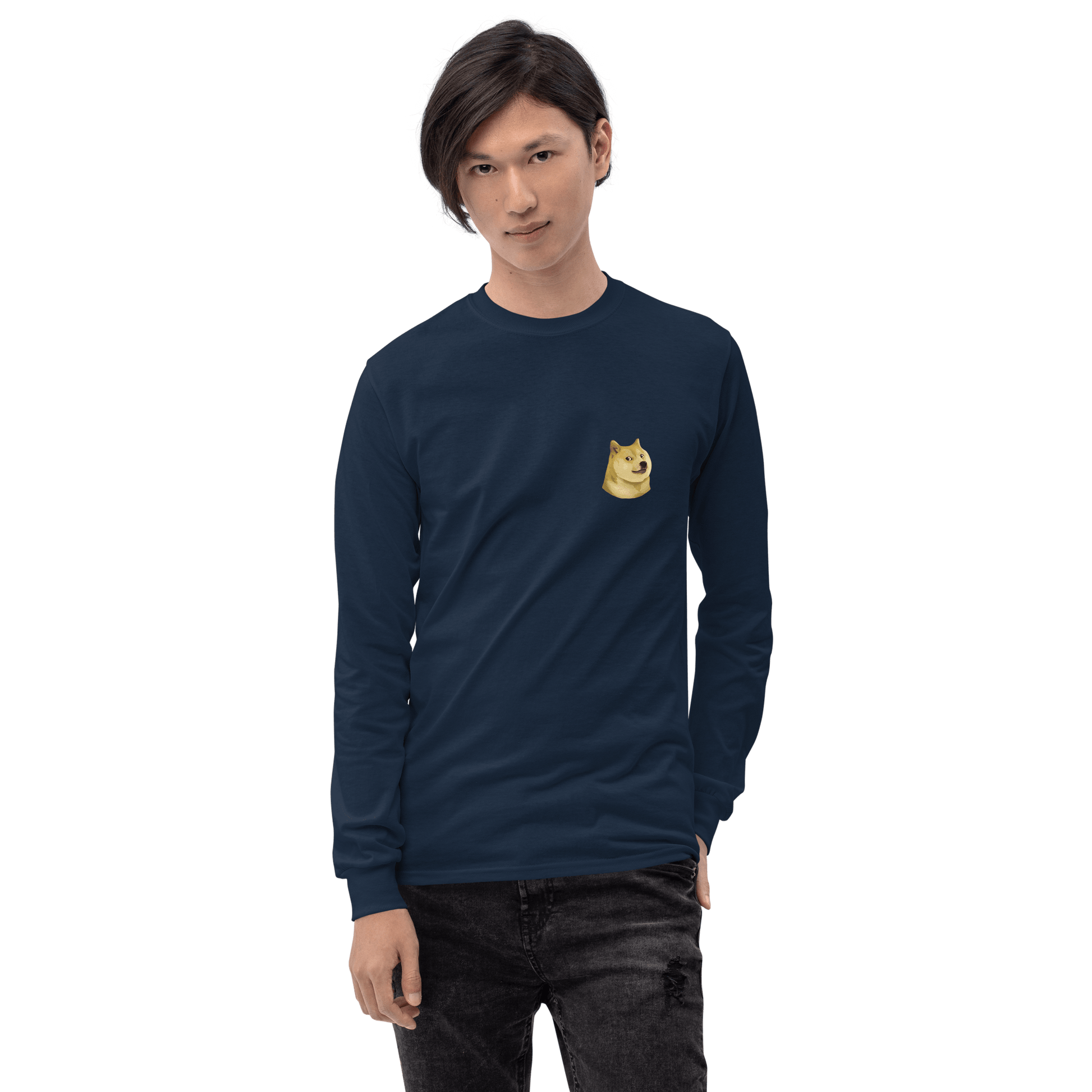 Doge Long Sleeve T-Shirt Meme - Sport Grey | Shirtposting