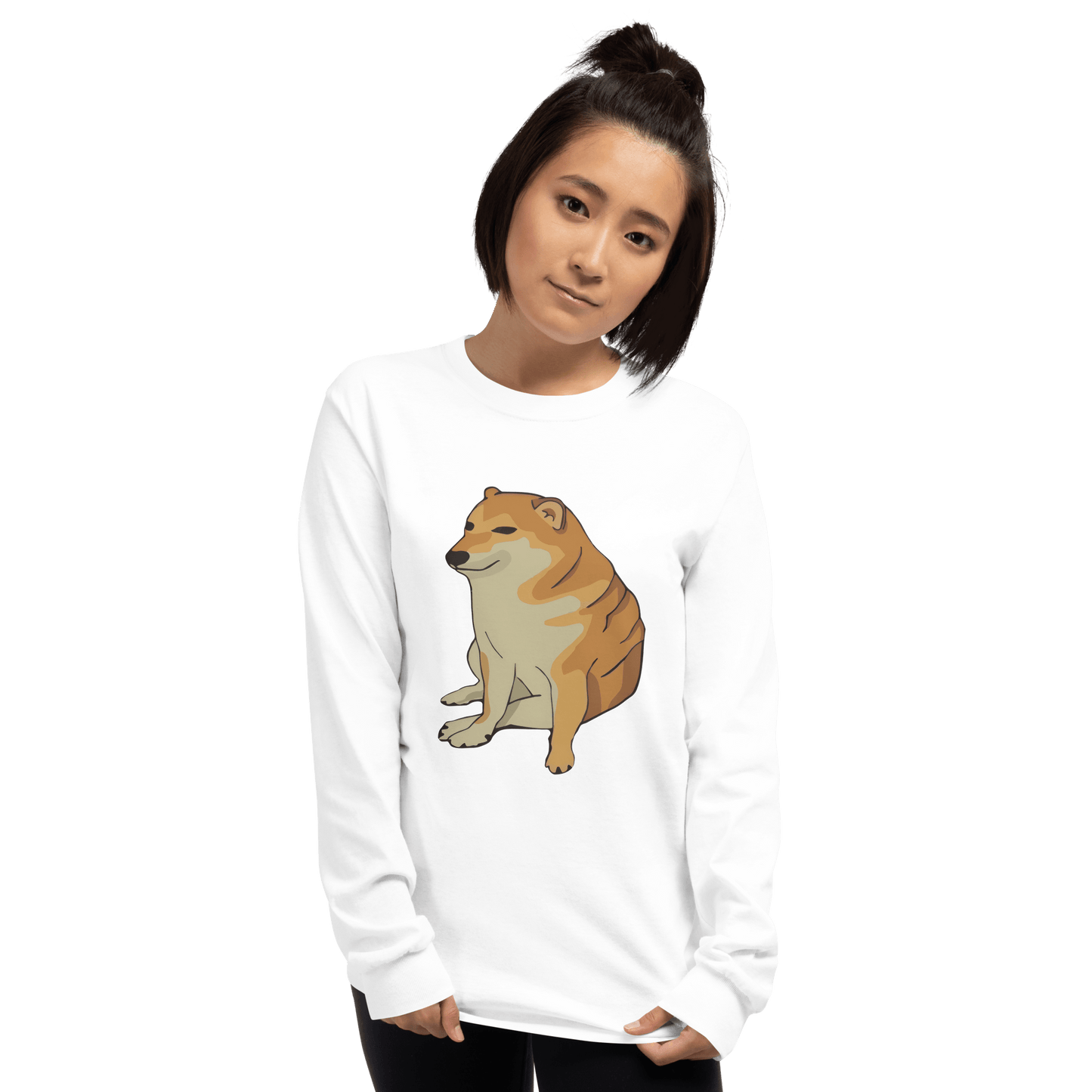 Doge Long Sleeve T-Shirt Meme - Sport Grey | Shirtposting