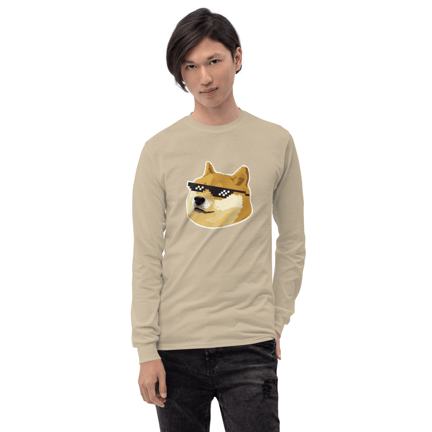 Doge Long Sleeve T-Shirt Meme - Sport Grey | Shirtposting
