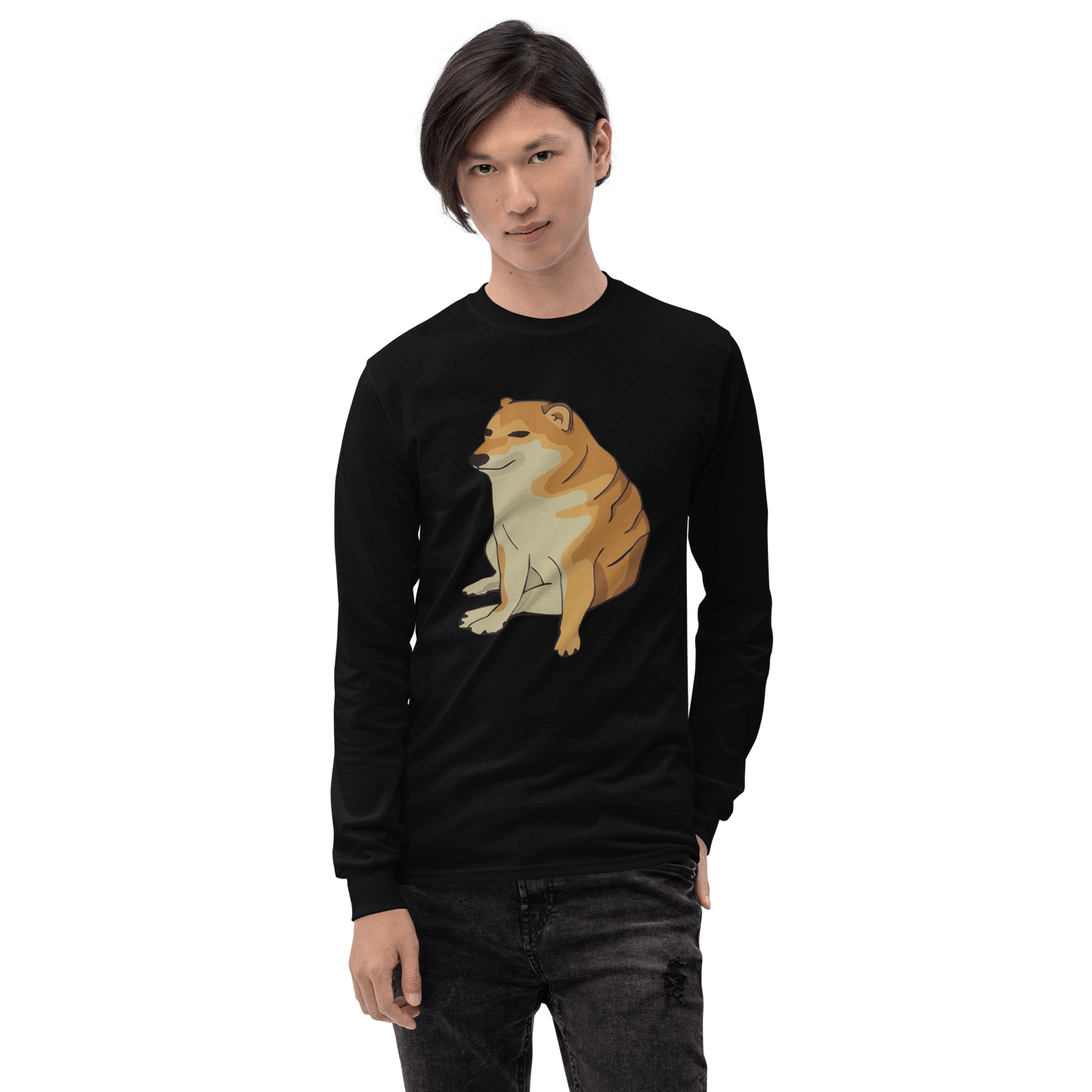 Doge Long Sleeve T-Shirt Meme - Sport Grey | Shirtposting