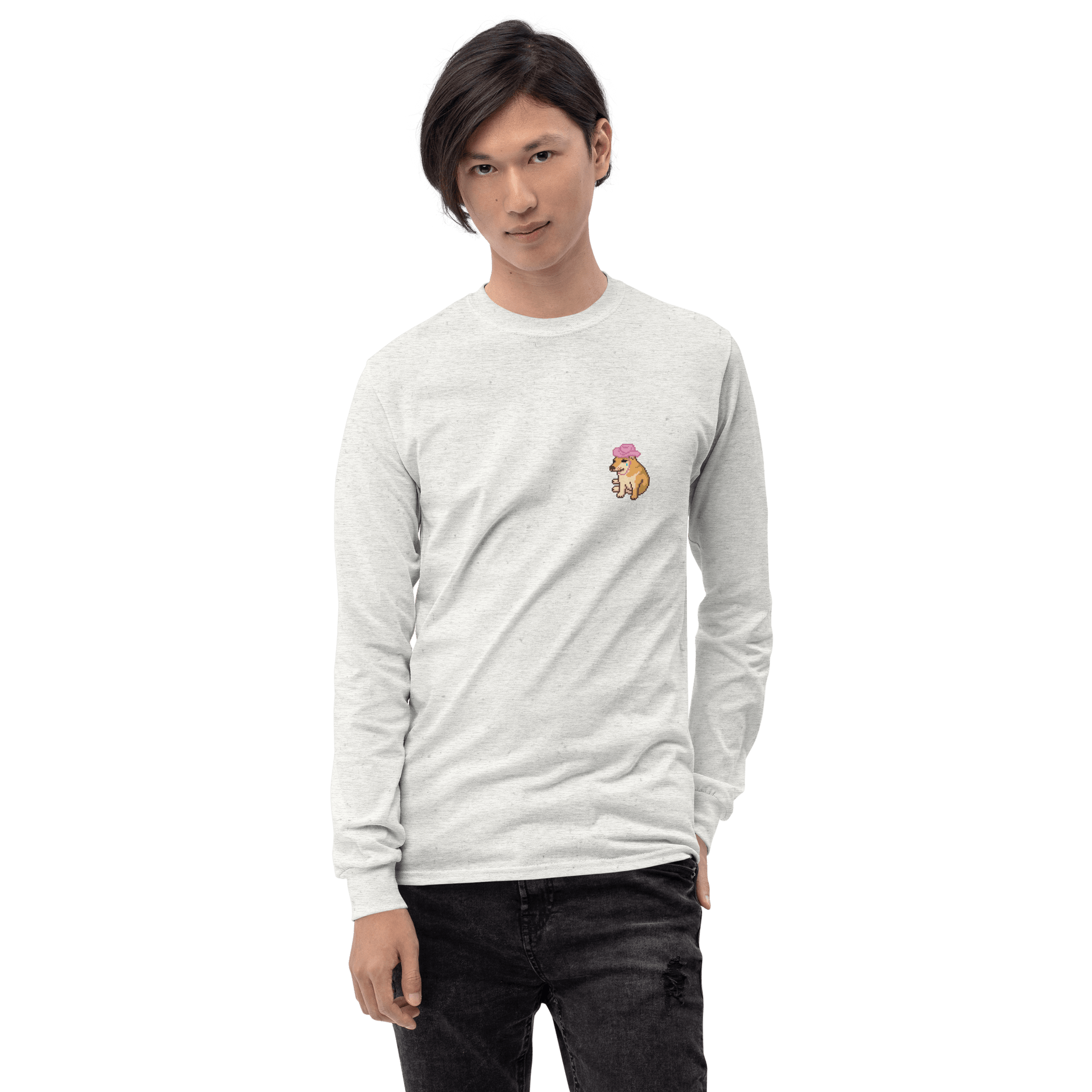 Doge Long Sleeve T-Shirt Meme - Sport Grey | Shirtposting