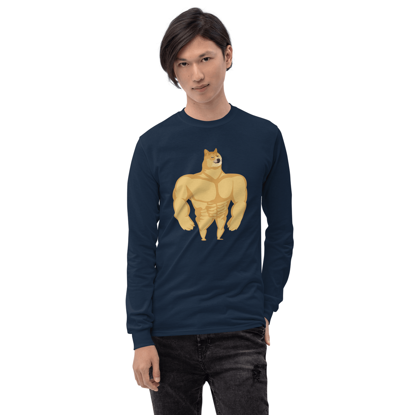 Doge Long Sleeve T-Shirt Meme - Sport Grey | Shirtposting