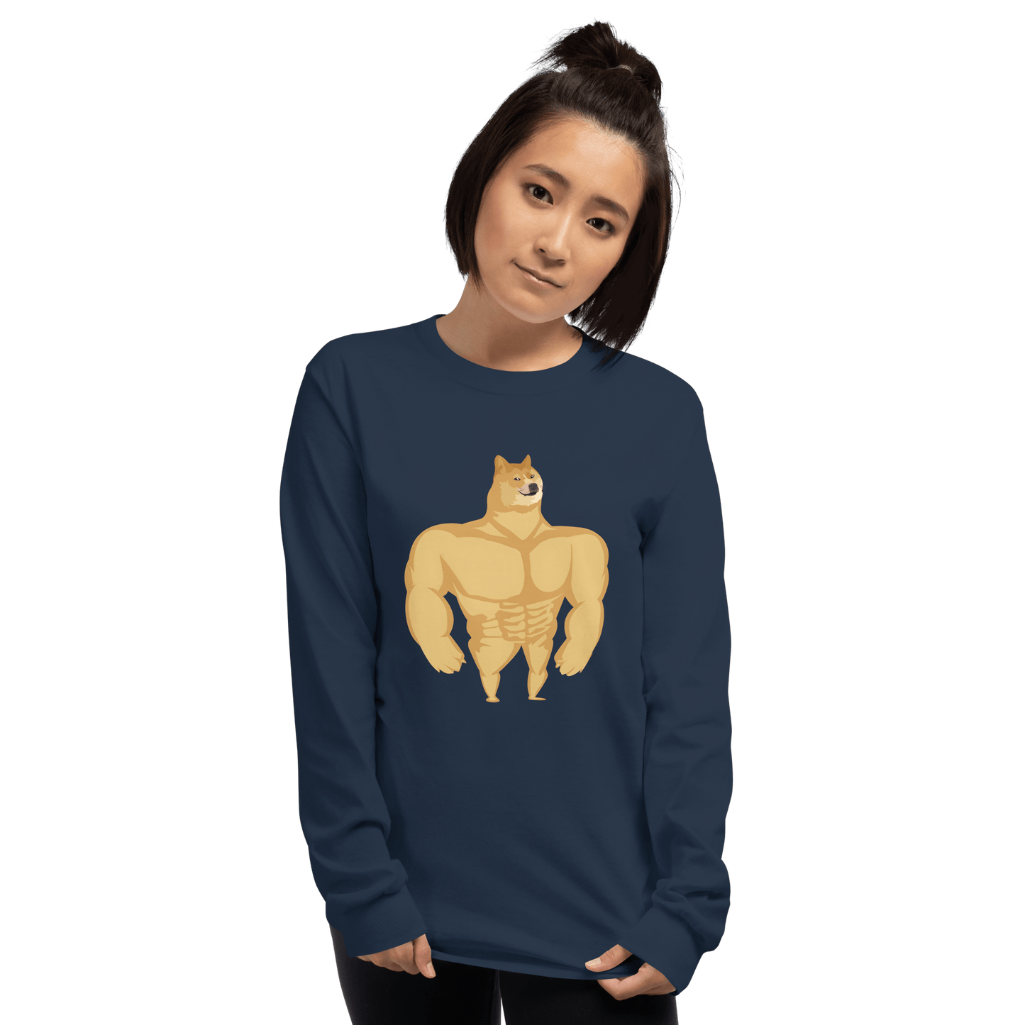Doge Long Sleeve T-Shirt Meme - Sport Grey | Shirtposting