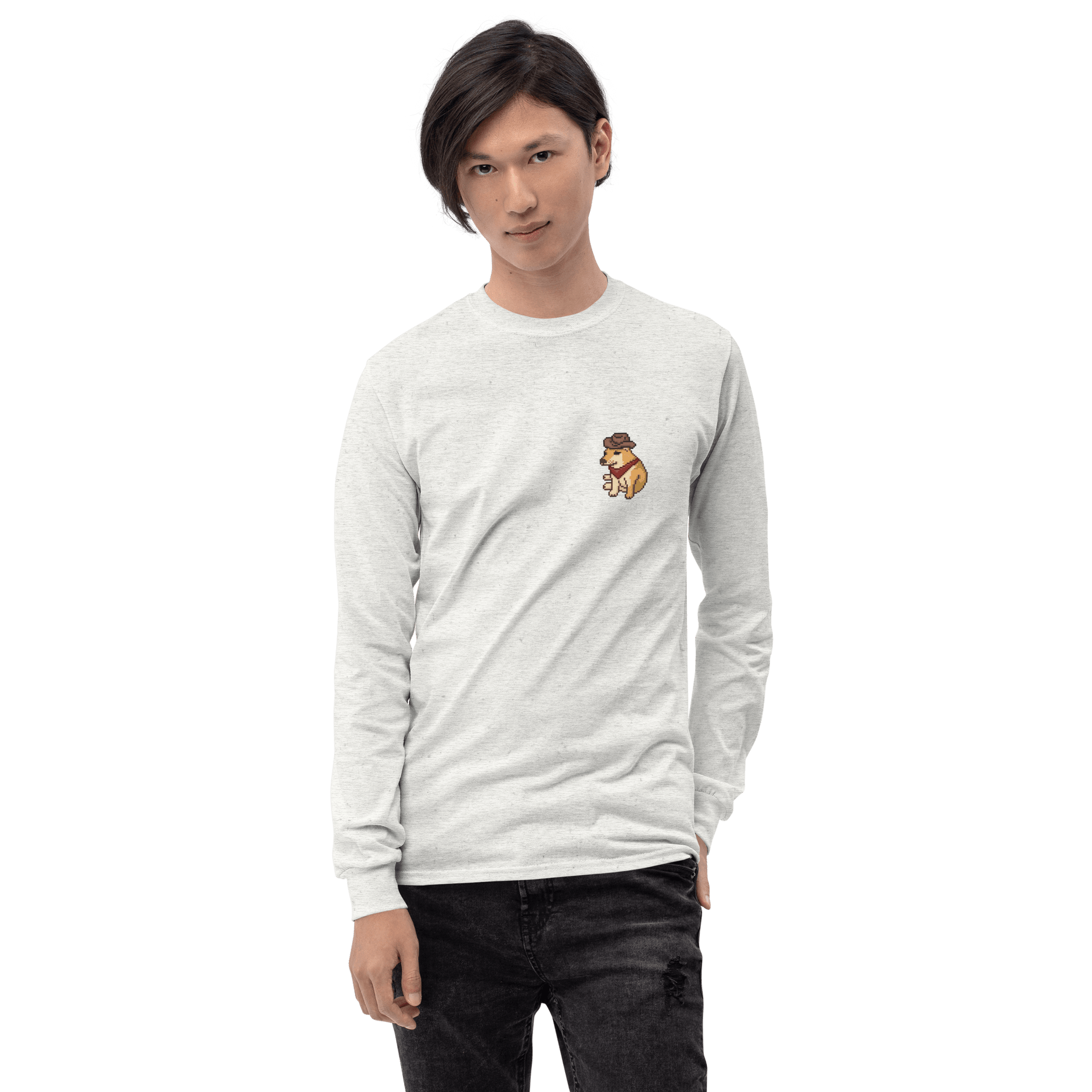 Doge Long Sleeve T-Shirt Meme - Sport Grey | Shirtposting