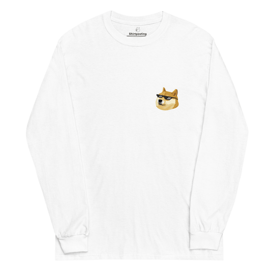 Doge Long Sleeve T-Shirt Meme - White | Shirtposting