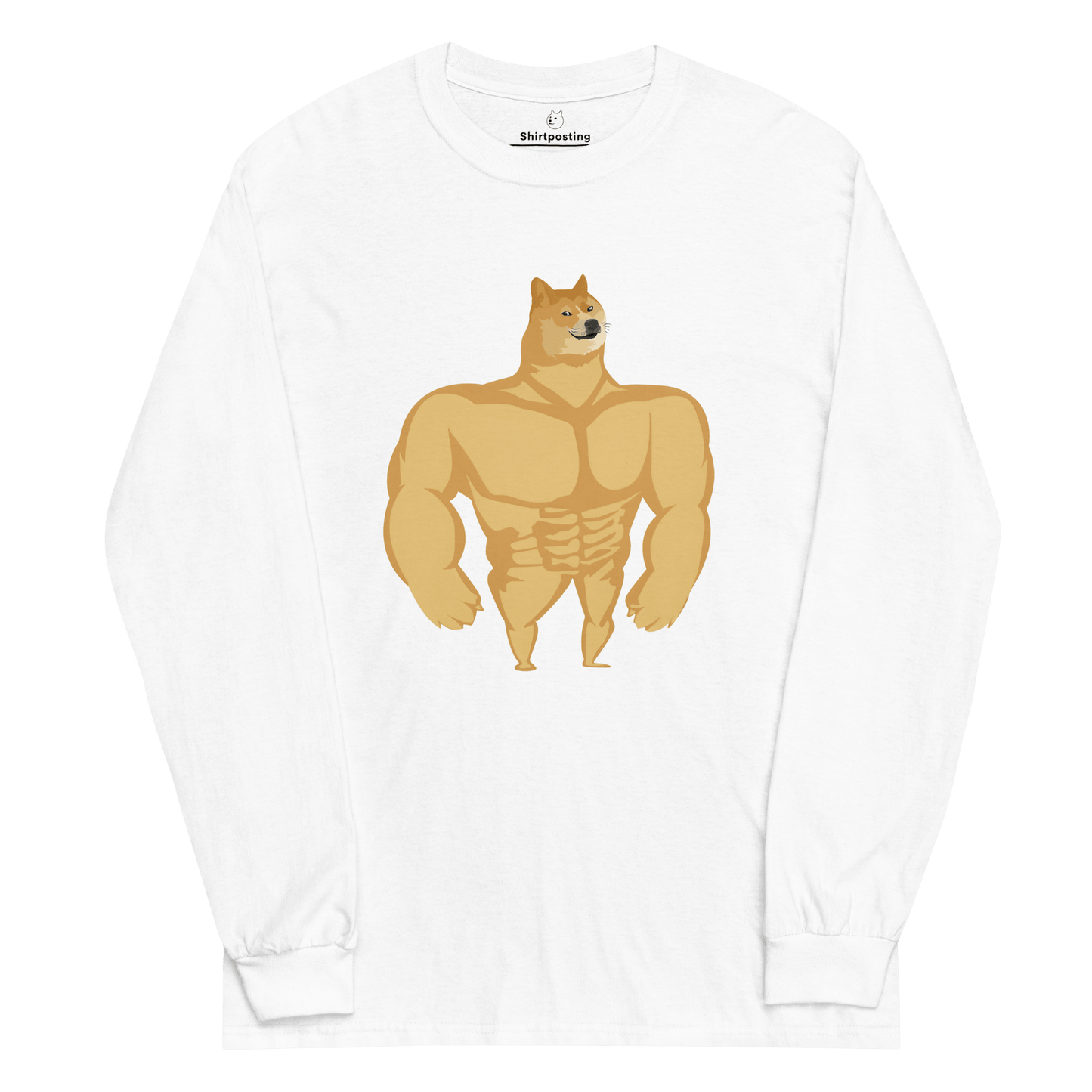 Doge Long Sleeve T-Shirt Meme - White | Shirtposting