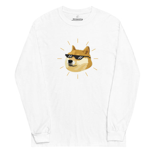 Doge Long Sleeve T-Shirt Meme - White | Shirtposting