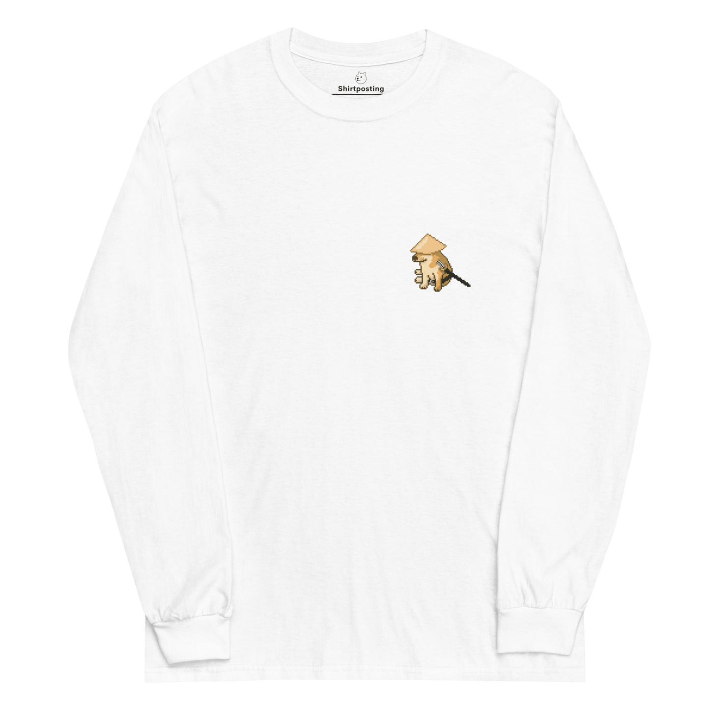 Doge Long Sleeve T-Shirt Meme - White | Shirtposting