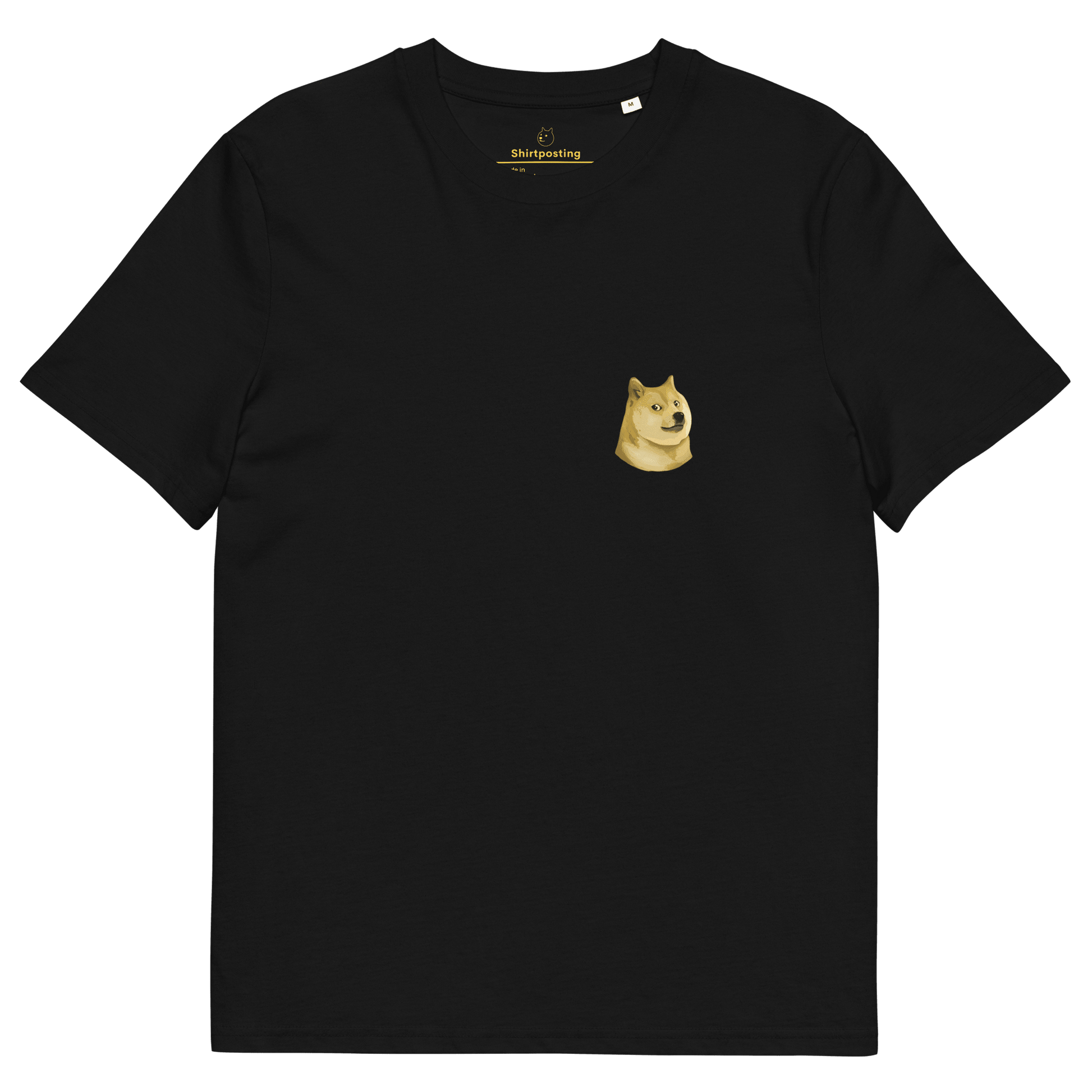 Doge Premium Organic T-Shirt Meme - Black | Shirtposting