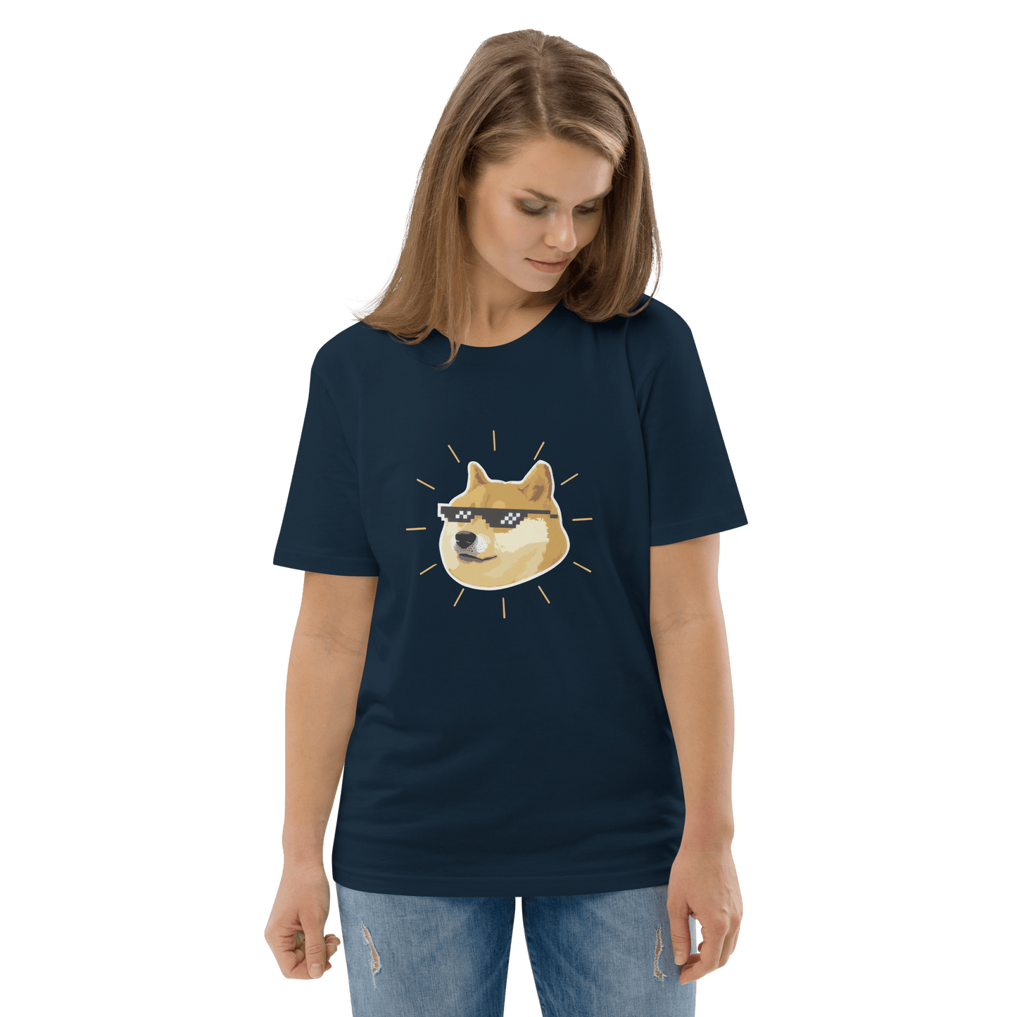 Doge Premium Organic T-Shirt Meme - Cotton Pink | Shirtposting