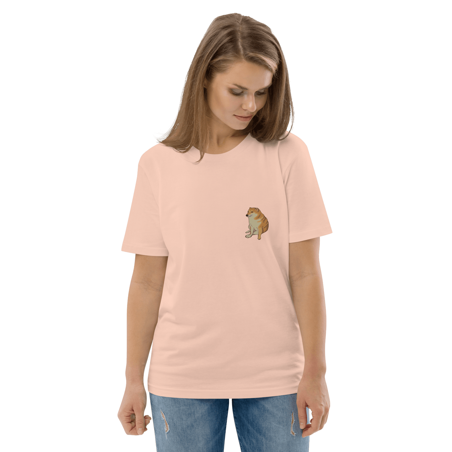 Doge Premium Organic T-Shirt Meme - Cotton Pink | Shirtposting