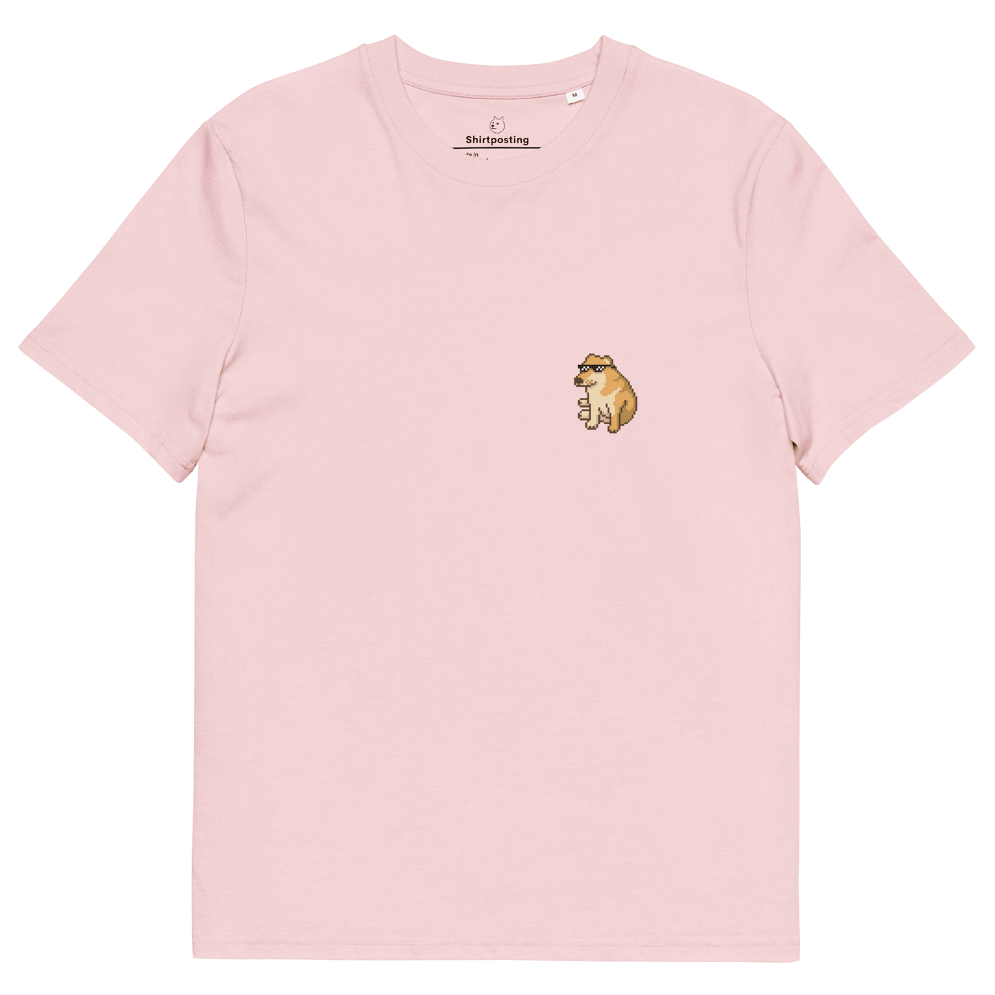 Doge Premium Organic T-Shirt Meme - Cotton Pink | Shirtposting