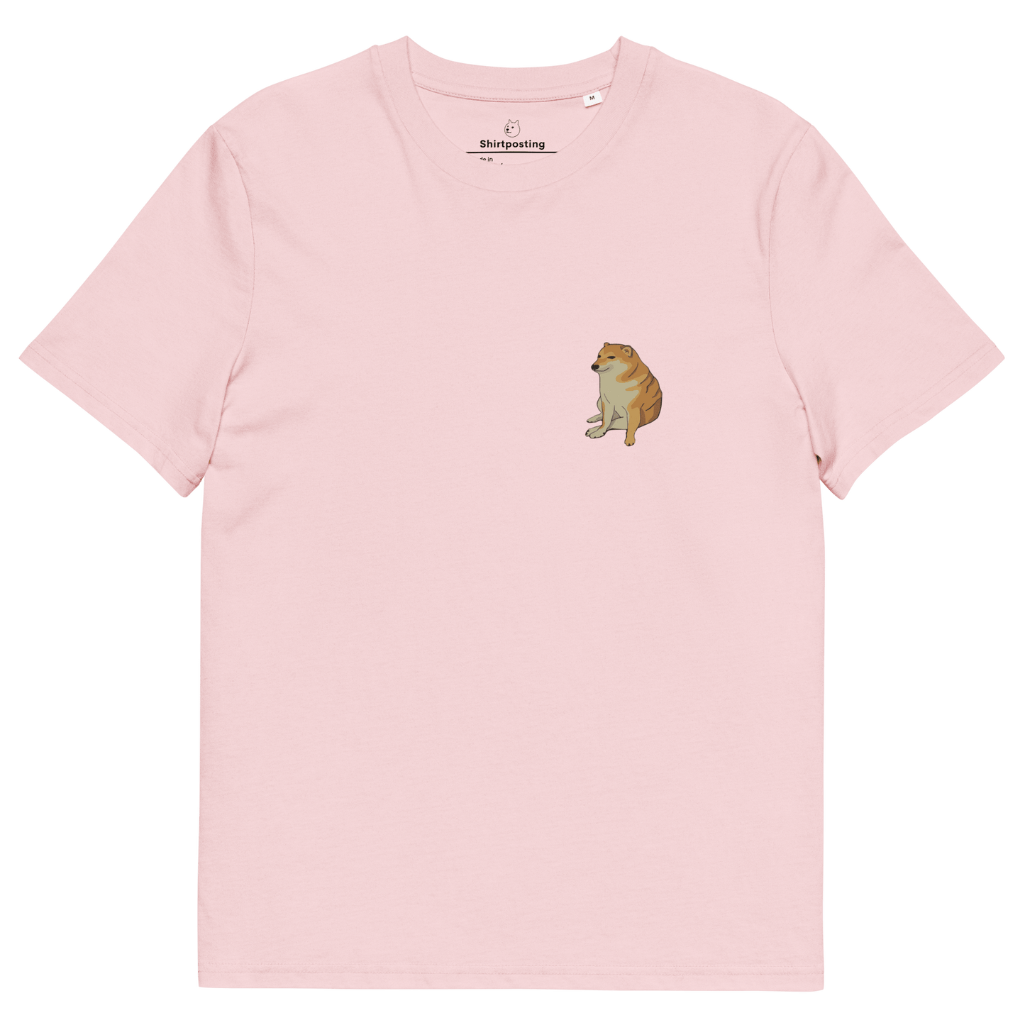 Doge Premium Organic T-Shirt Meme - Cotton Pink | Shirtposting