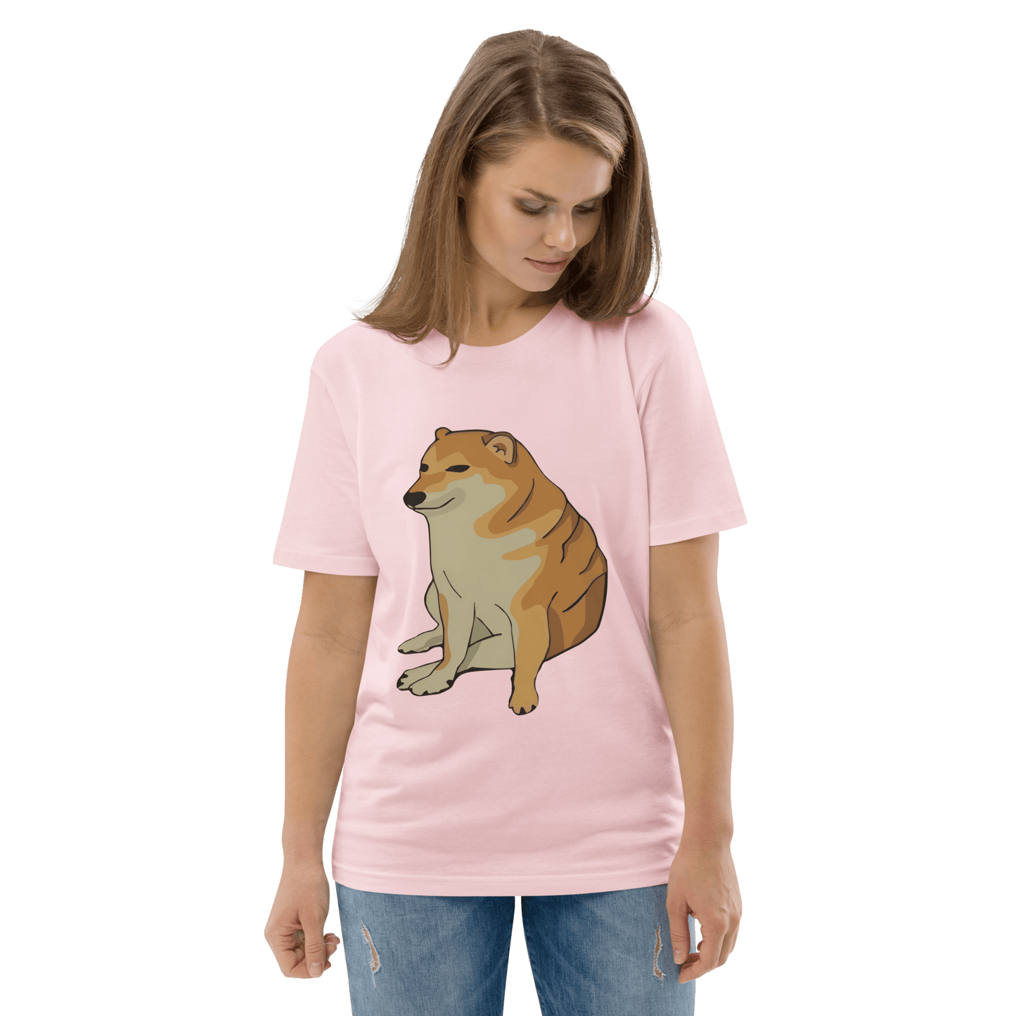 Doge Premium Organic T-Shirt Meme - Cotton Pink | Shirtposting