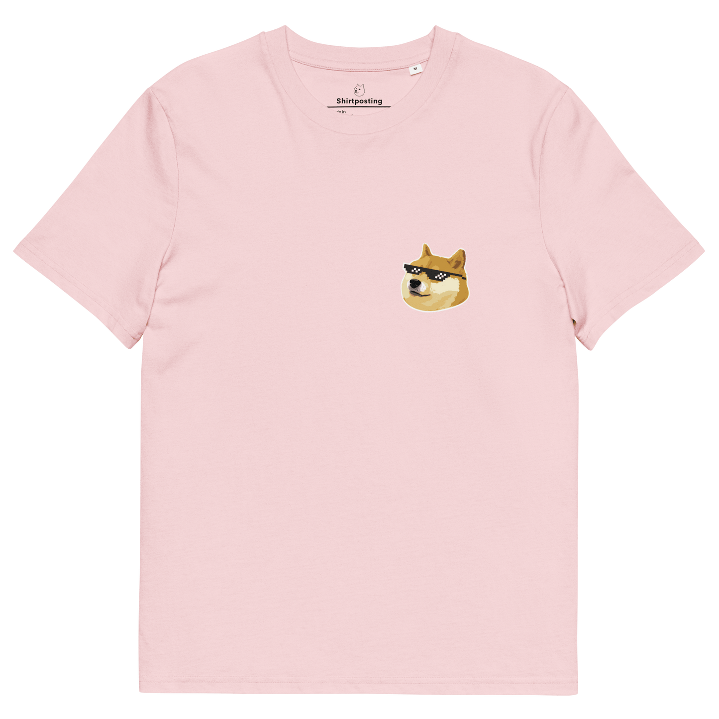 Doge Premium Organic T-Shirt Meme - Cotton Pink | Shirtposting