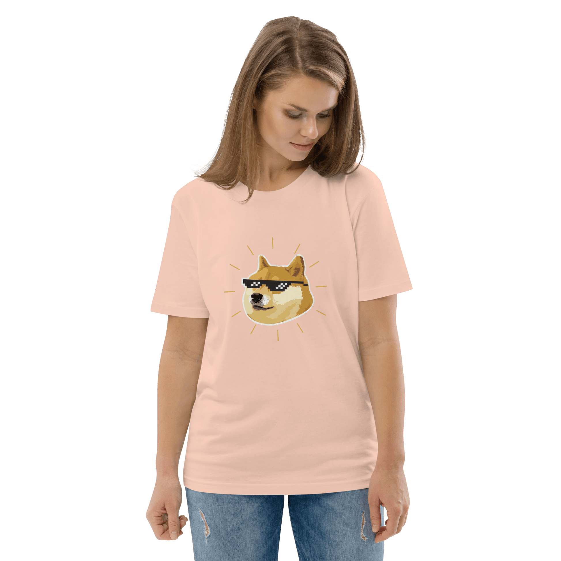 Doge Premium Organic T-Shirt Meme - Cotton Pink | Shirtposting
