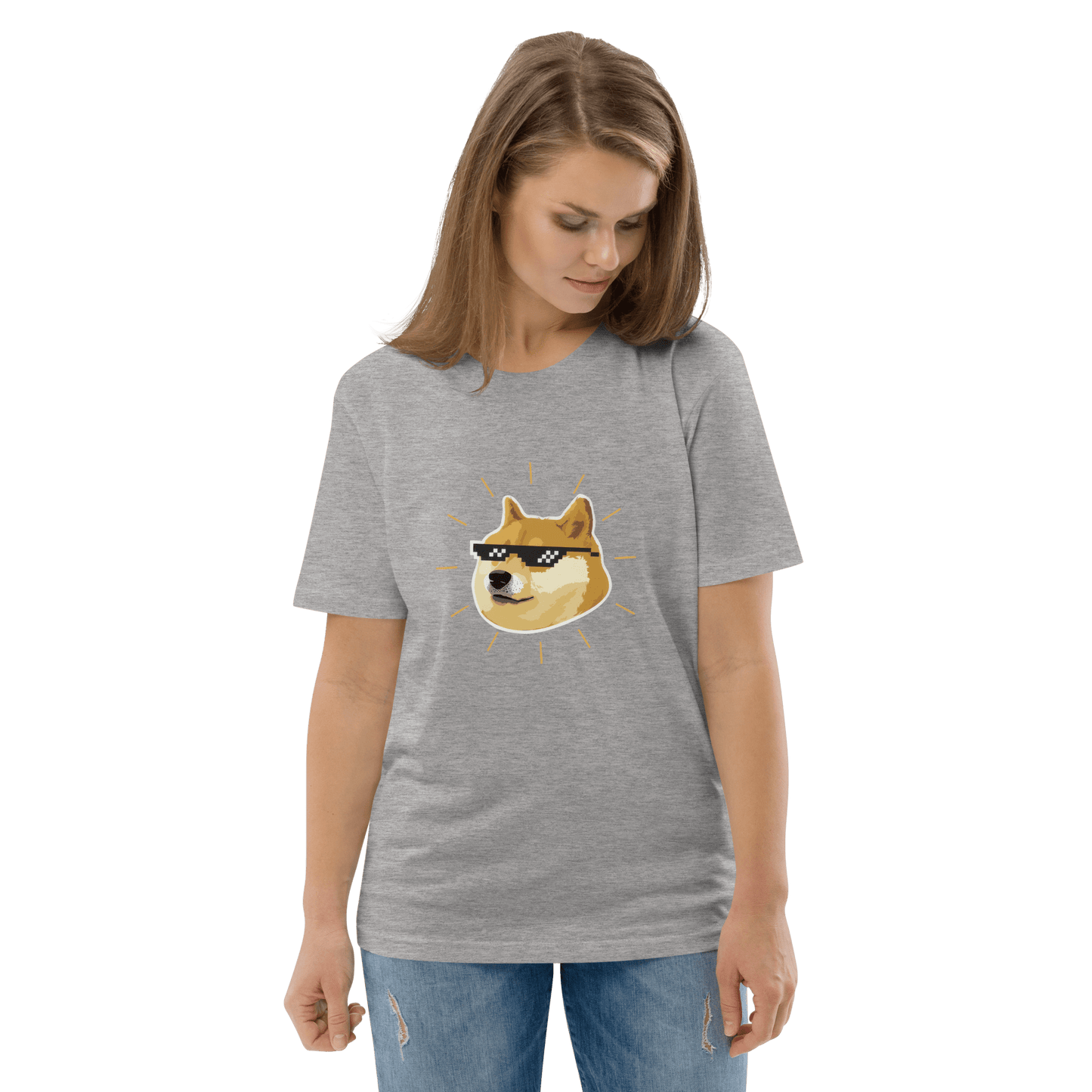 Doge Premium Organic T-Shirt Meme - Cotton Pink | Shirtposting