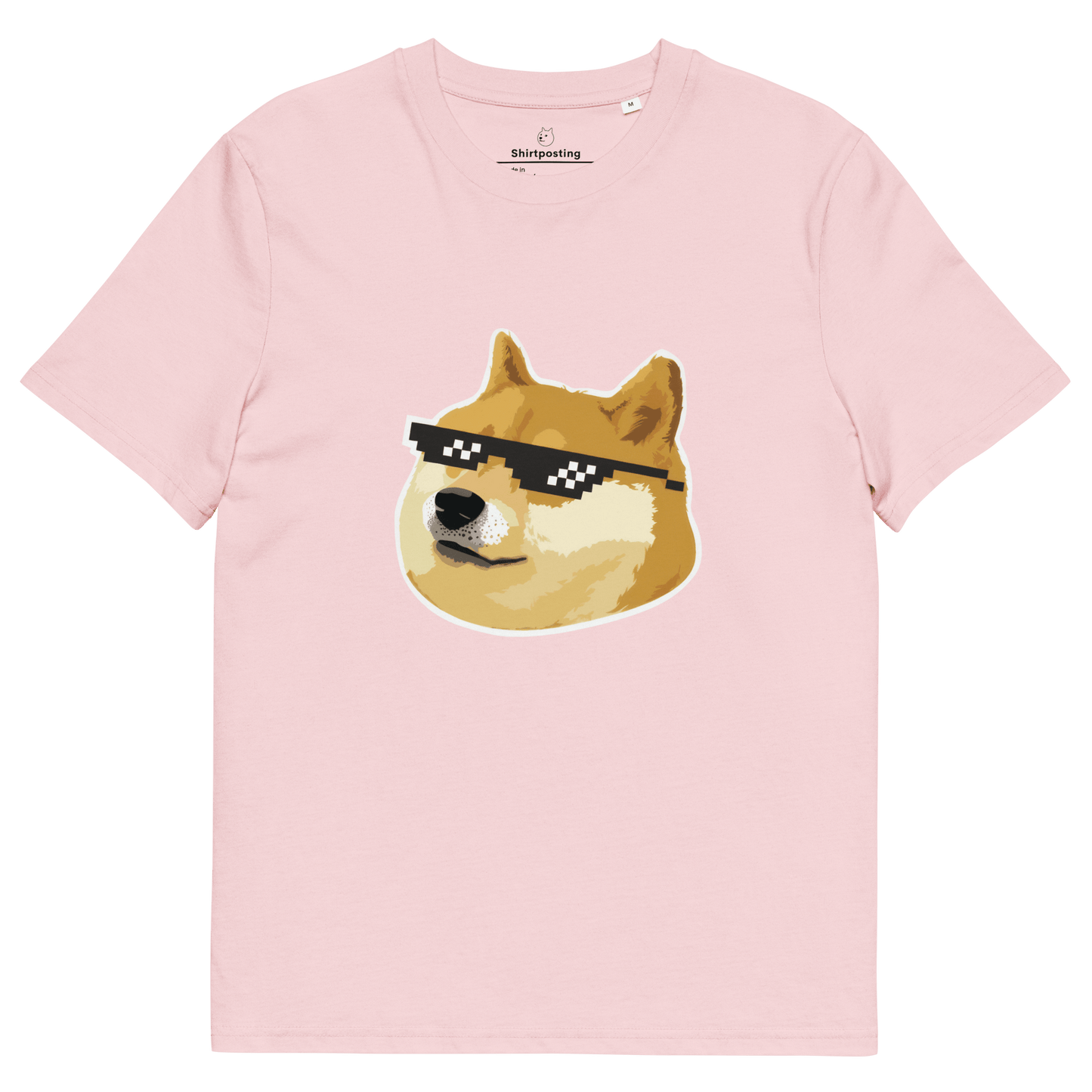 Doge Premium Organic T-Shirt Meme - Cotton Pink | Shirtposting