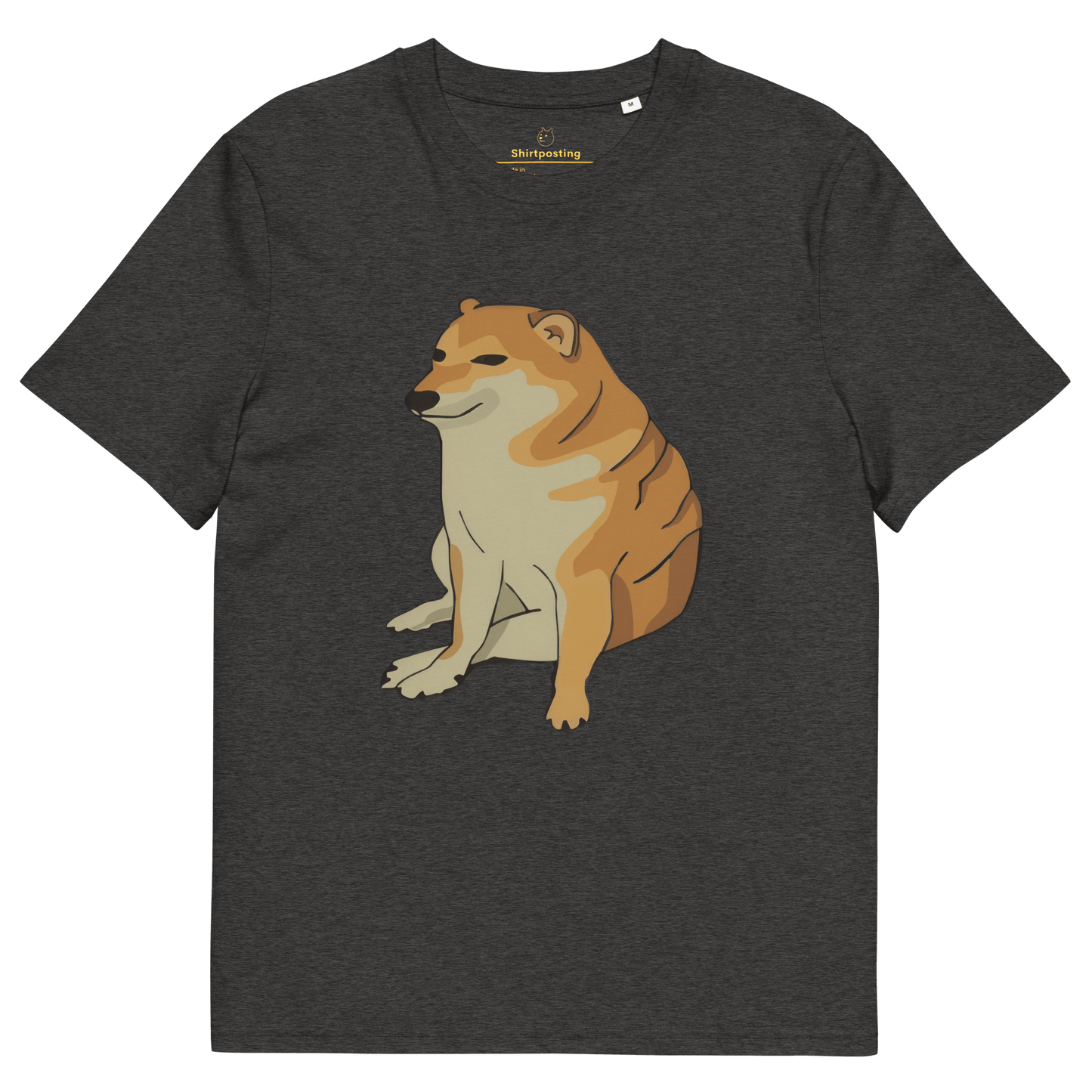 Doge Premium Organic T-Shirt Meme - Dark Heather Grey | Shirtposting