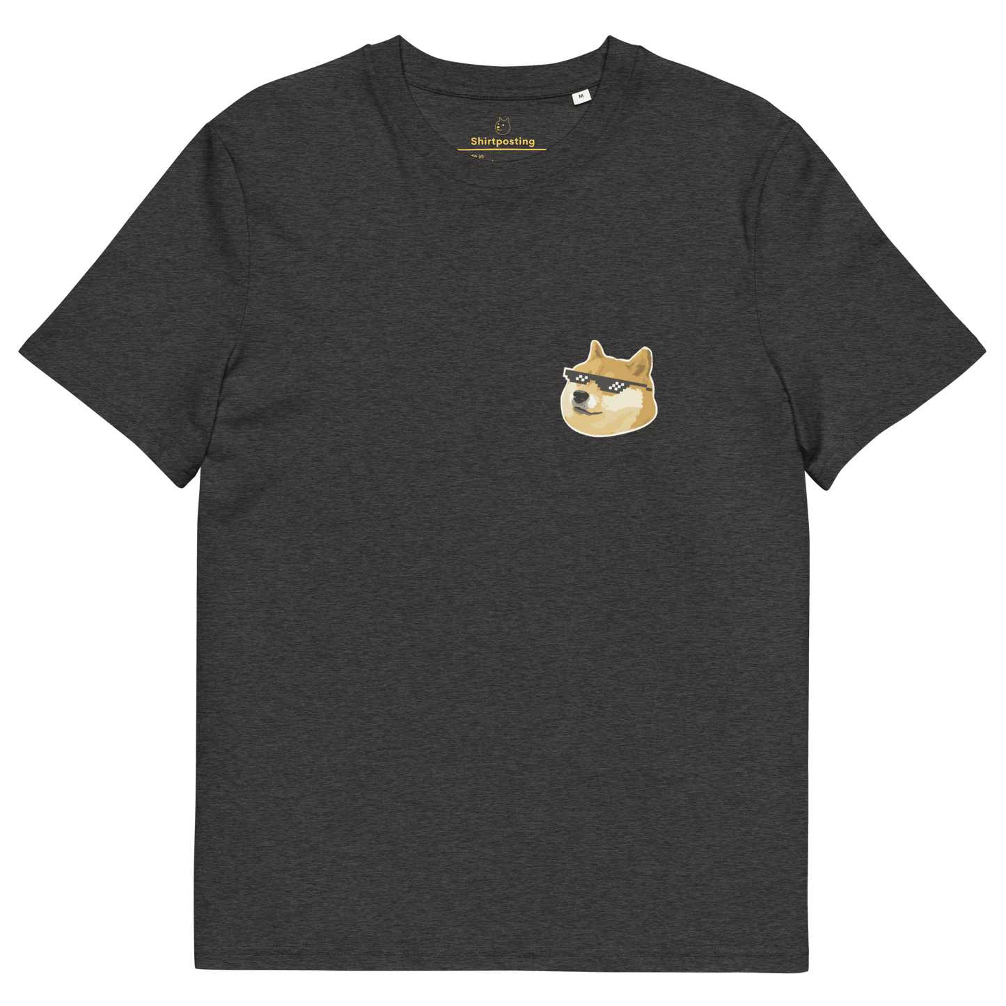 Doge Premium Organic T-Shirt Meme - Dark Heather Grey | Shirtposting