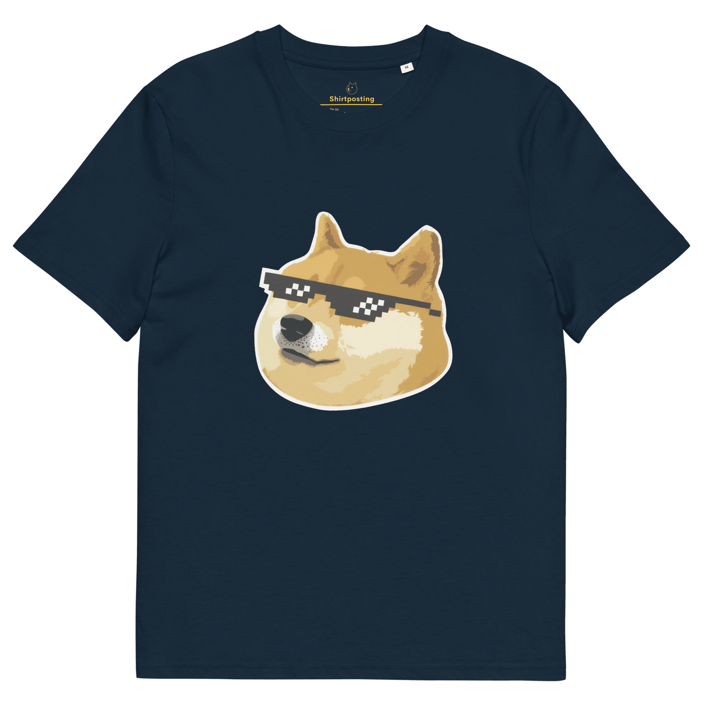 Doge Premium Organic T-Shirt Meme - French Navy | Shirtposting