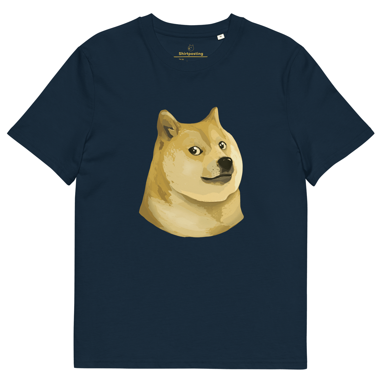Doge Premium Organic T-Shirt Meme - French Navy | Shirtposting