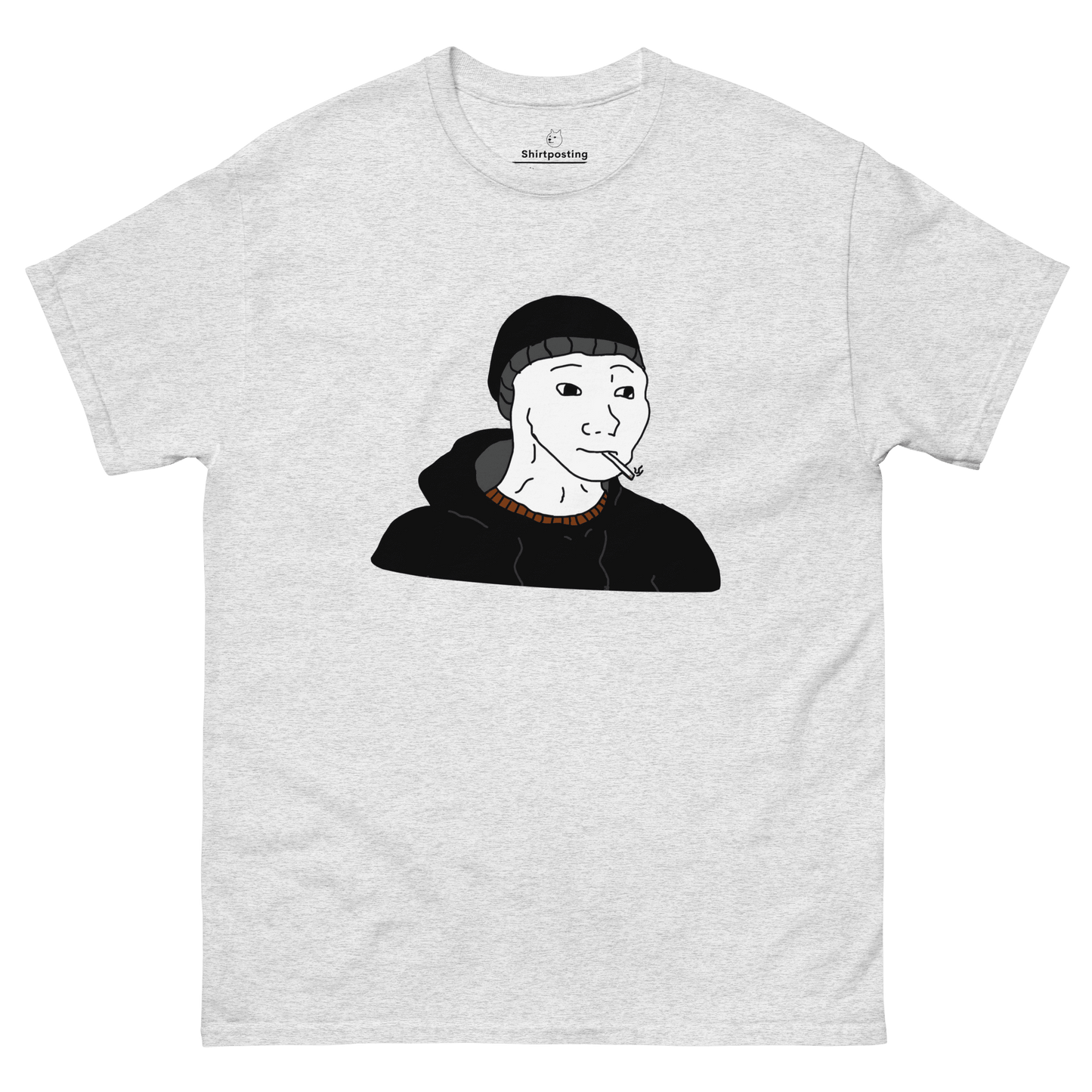 Doomer Wojak Classic T-Shirt Meme - Ash | Shirtposting