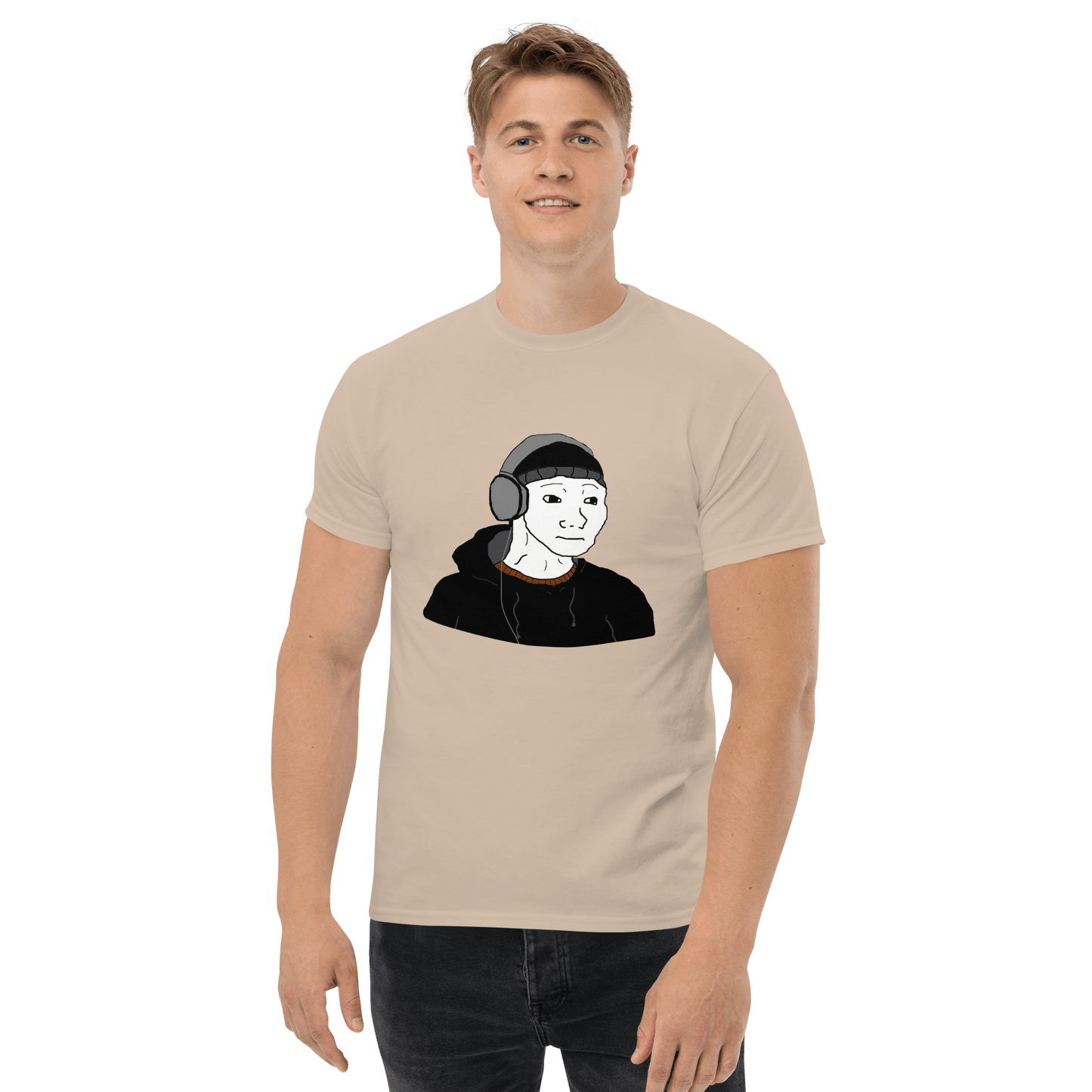 Doomer Wojak Classic T-Shirt Meme - Military Green | Shirtposting