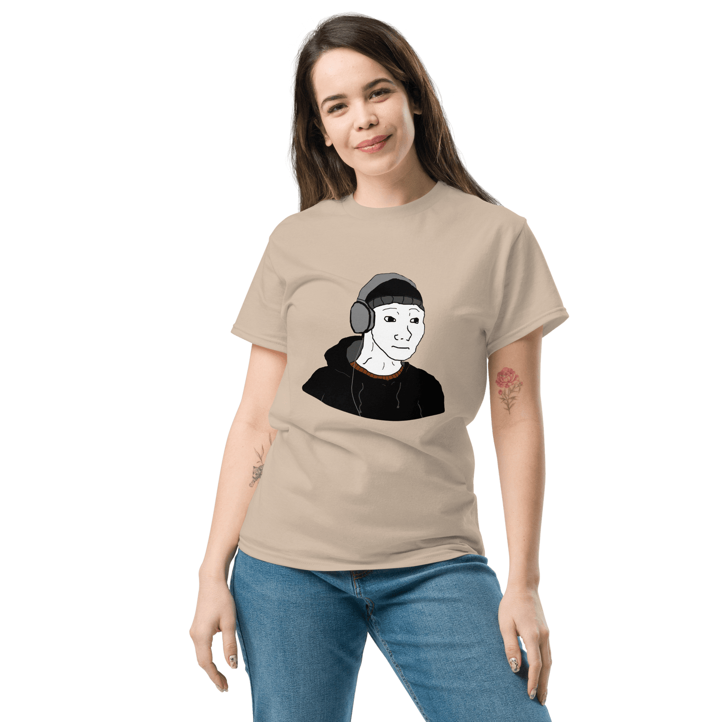 Doomer Wojak Classic T-Shirt Meme - Military Green | Shirtposting