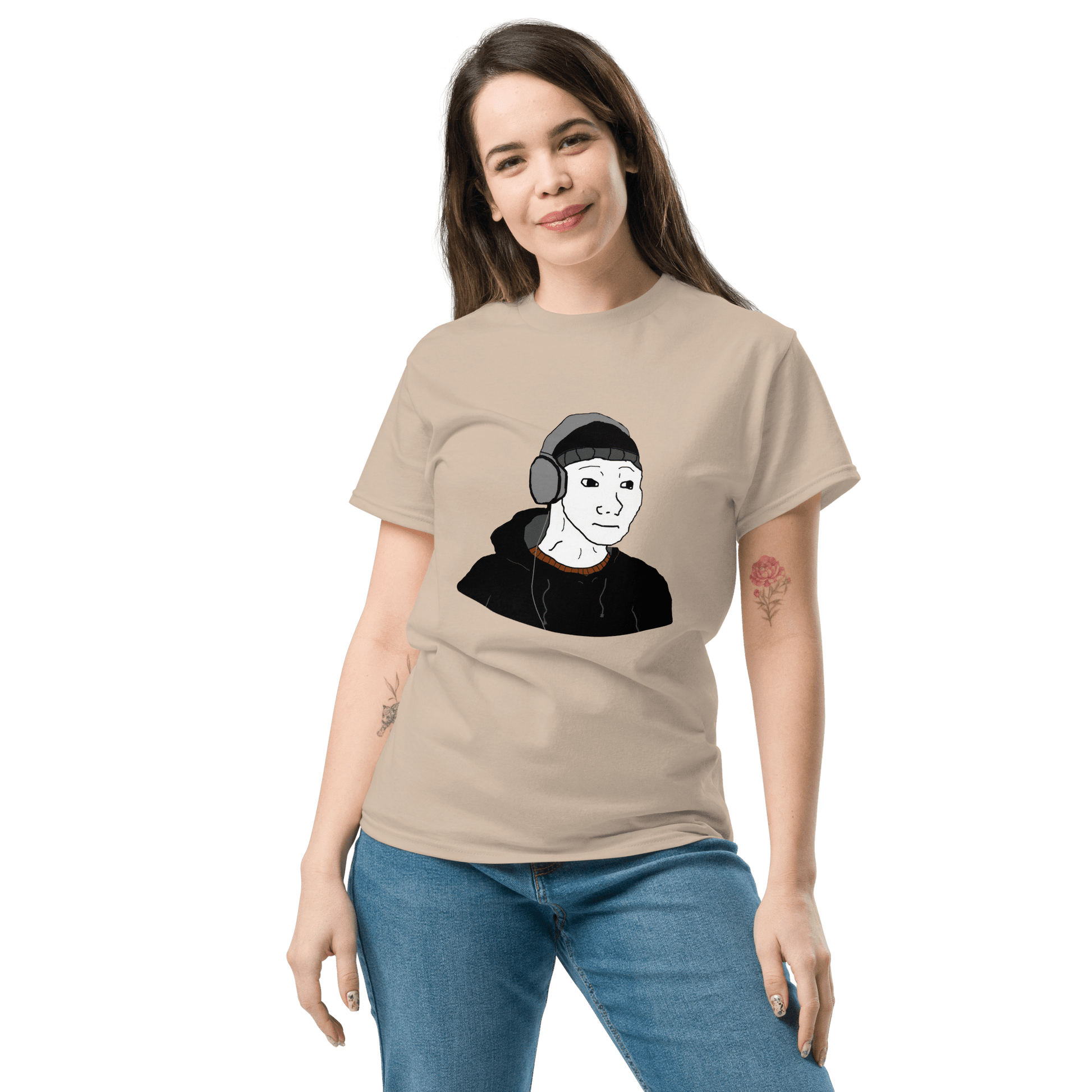 Doomer Wojak Classic T-Shirt Meme - Military Green | Shirtposting