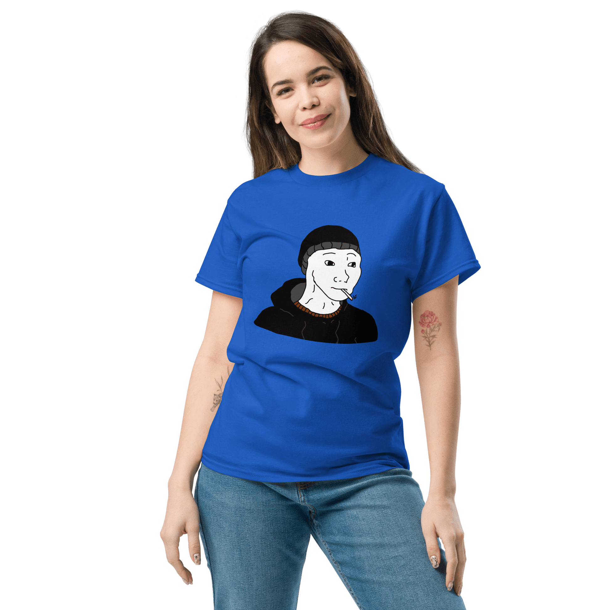 Doomer Wojak Classic T-Shirt Meme - Royal | Shirtposting