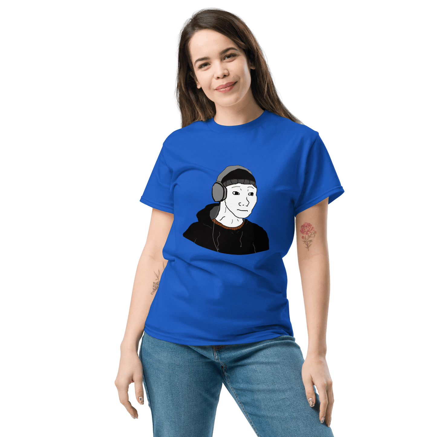Doomer Wojak Classic T-Shirt Meme - Royal | Shirtposting